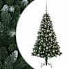 vidaXL Tehisj&otilde;ulukuusk koos kaunistustega 120 cm 150 LED-i Soe valge