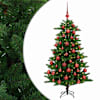 vidaXL Tehisj&otilde;ulukuusk koos kaunistustega 120 cm 150 LED-i Soe valge