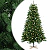 vidaXL Tehisj&otilde;ulupuu 120 cm 150 LED-i Soe valge PVC Roheline