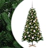 vidaXL Kunstkuusk koos j&otilde;ulukuuliga 120 cm 150 LED-i Soe valge PVC