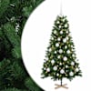 vidaXL Kunstkuusk koos j&otilde;ulukuuliga 120 cm 150 LED-i Soe valge PVC