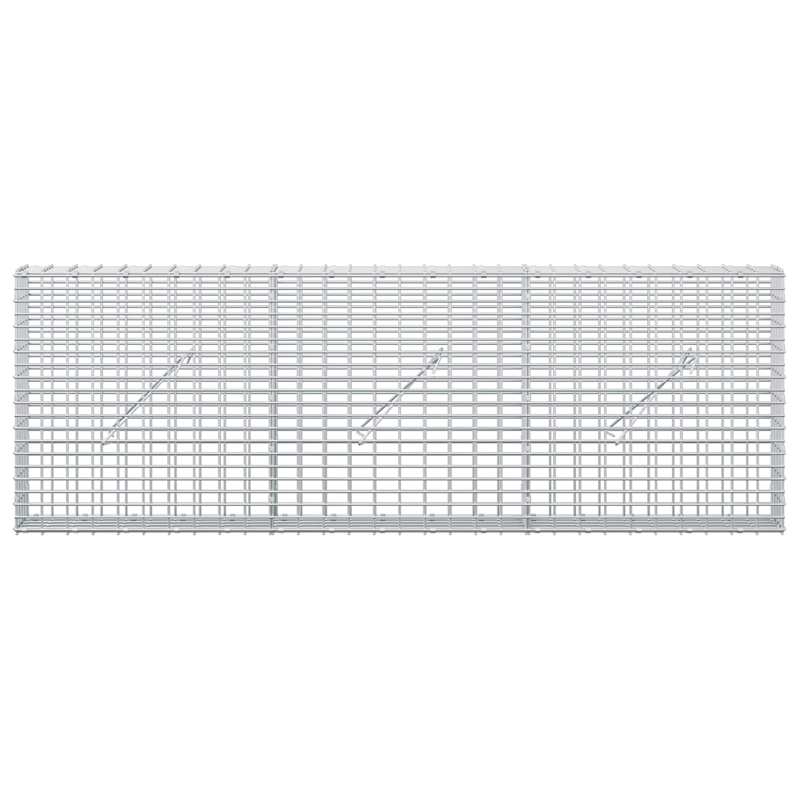 Gabion z žico 3,5 mm in mrežo 5x2,5 cm 150x10x50 cm