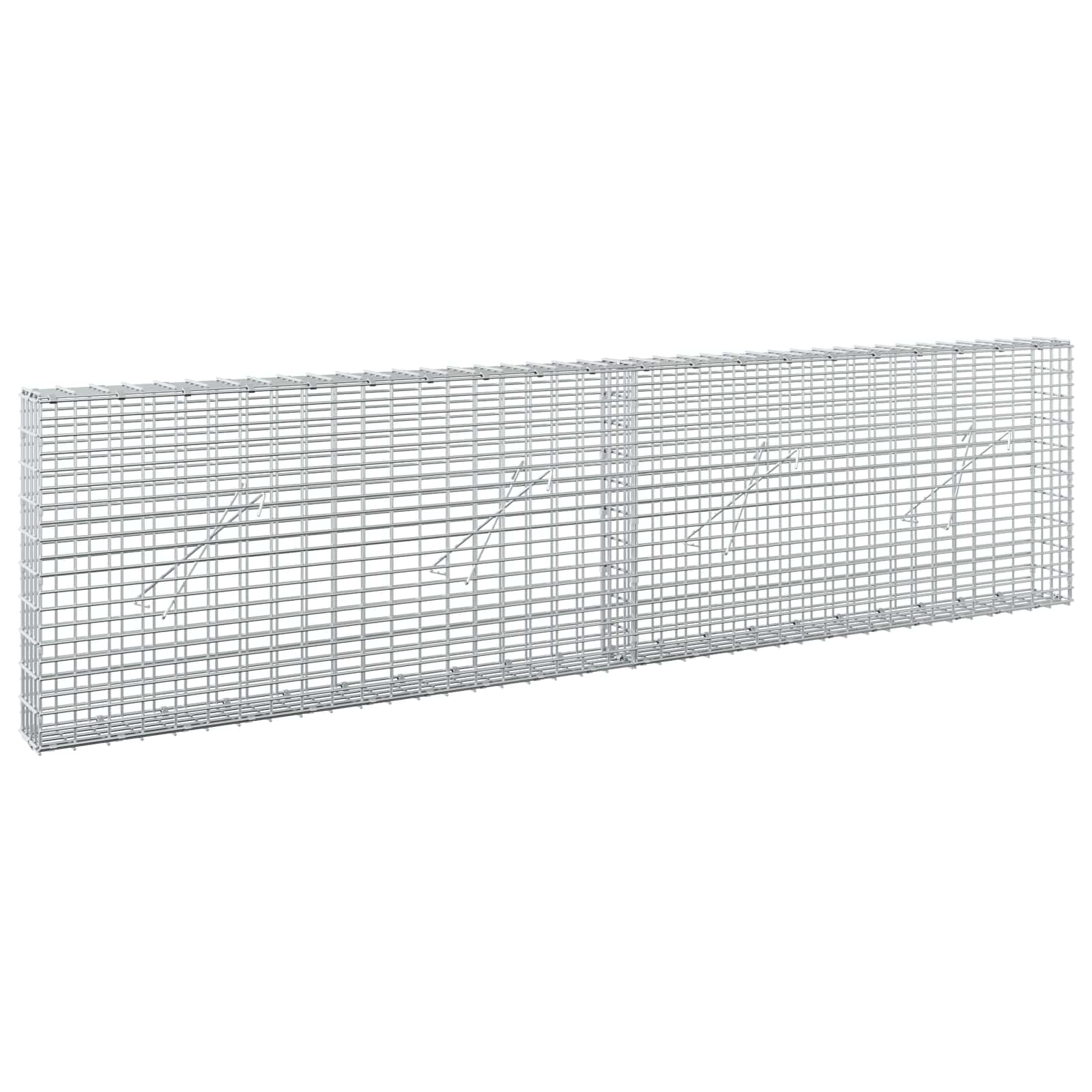 Gabion z žico 3,5 mm in mrežo 5x2,5 cm 200x10x50 cm