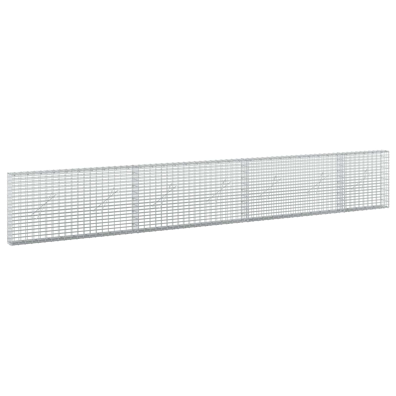 vidaXL Gabion cu Fir de 3,5 mm și Plasă de 5x2,5 cm 350x10x50 cm