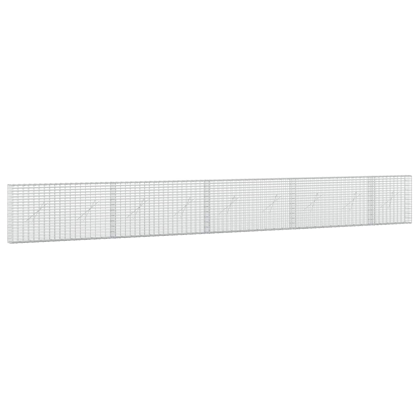 vidaXL Gabion cu Fir de 3,5 mm și Plasă de 5x2,5 cm 450x10x50 cm
