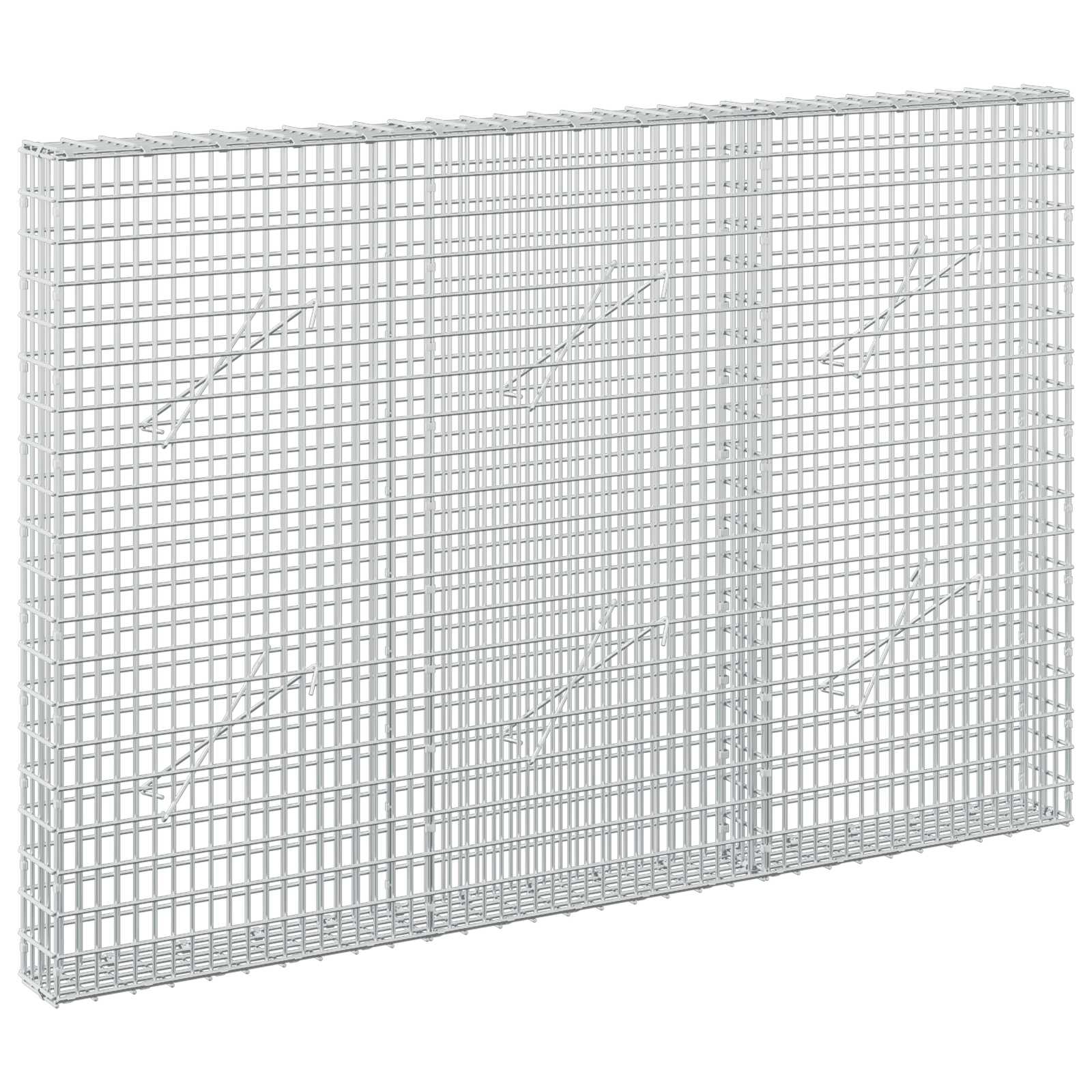 vidaXL Gabion cu Fir de 3,5 mm și Plasă de 5x2,5 cm 150x10x100 cm