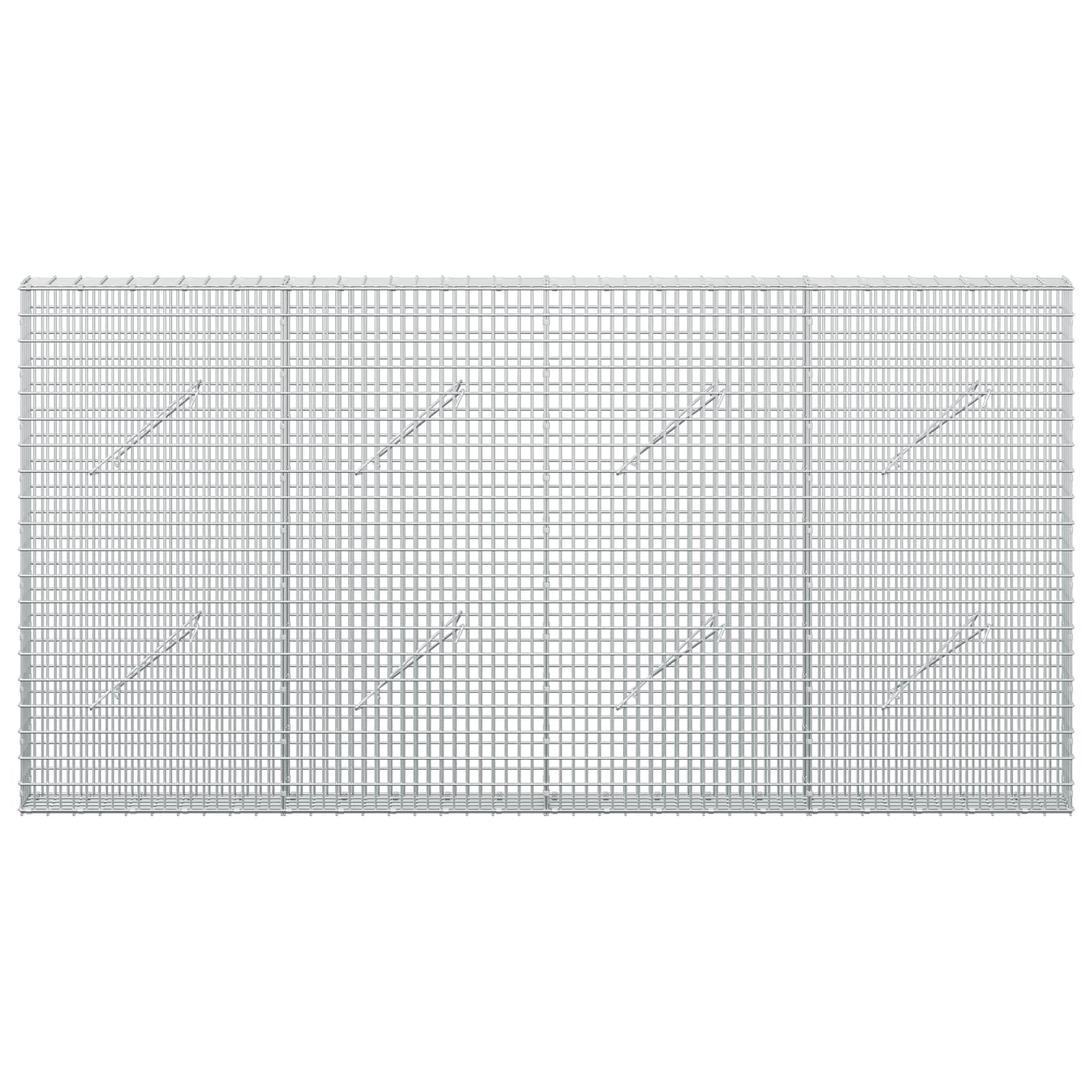 Gabion z žico 3,5 mm in mrežo 5x2,5 cm 200x10x100 cm