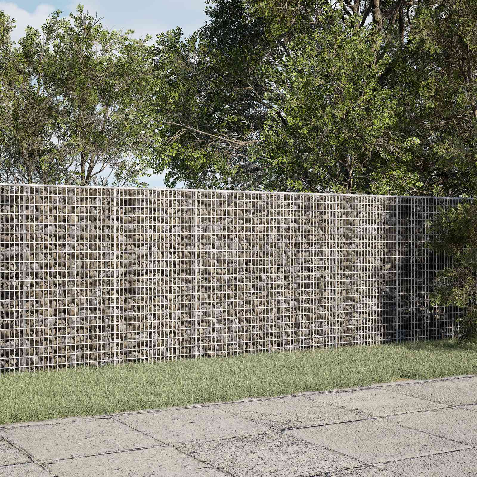 Gabion z žico 3,5 mm in mrežo 5x2,5 cm 250x10x100 cm