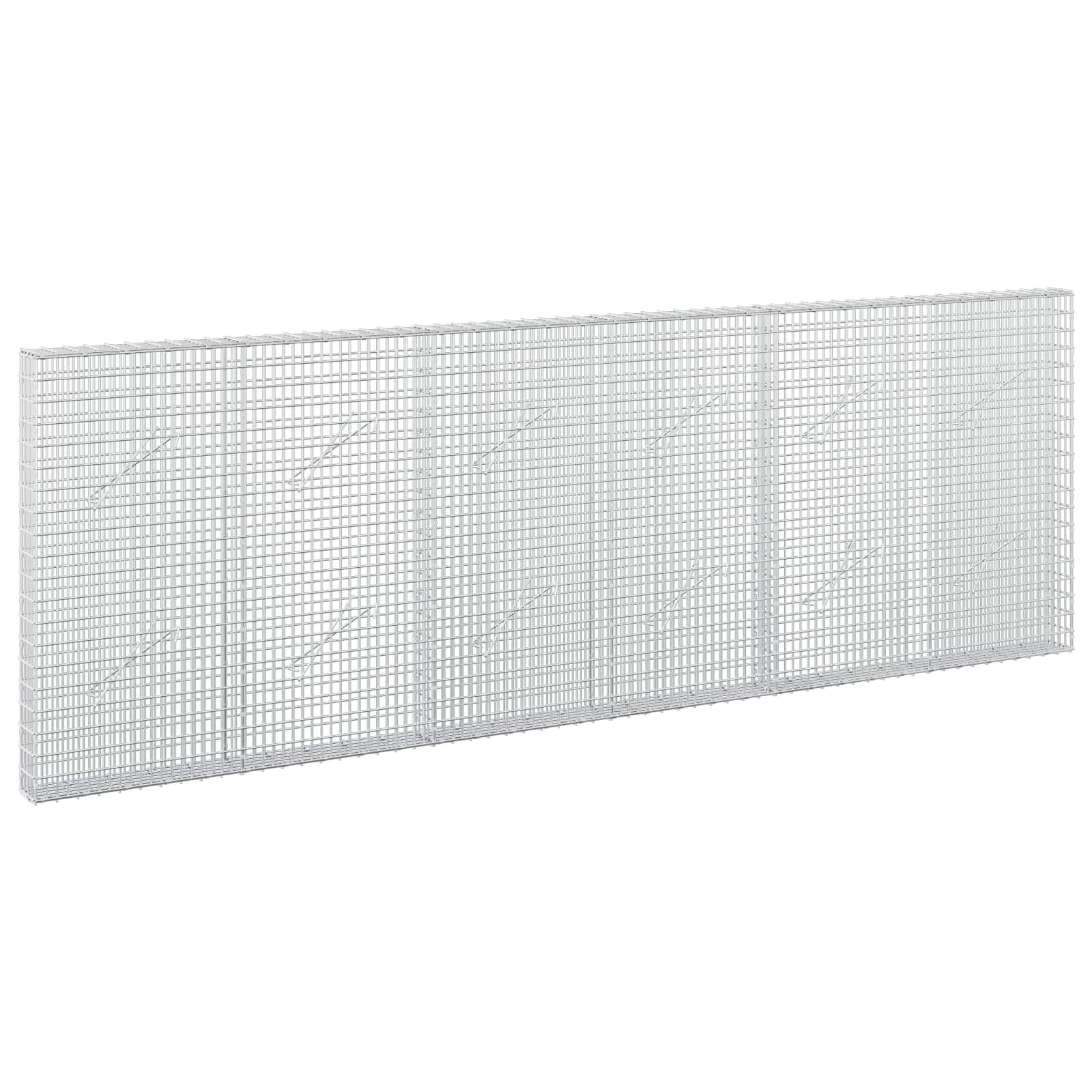 vidaXL Gabion cu Fir de 3,5 mm și Plasă de 5x2,5 cm 300x10x100 cm