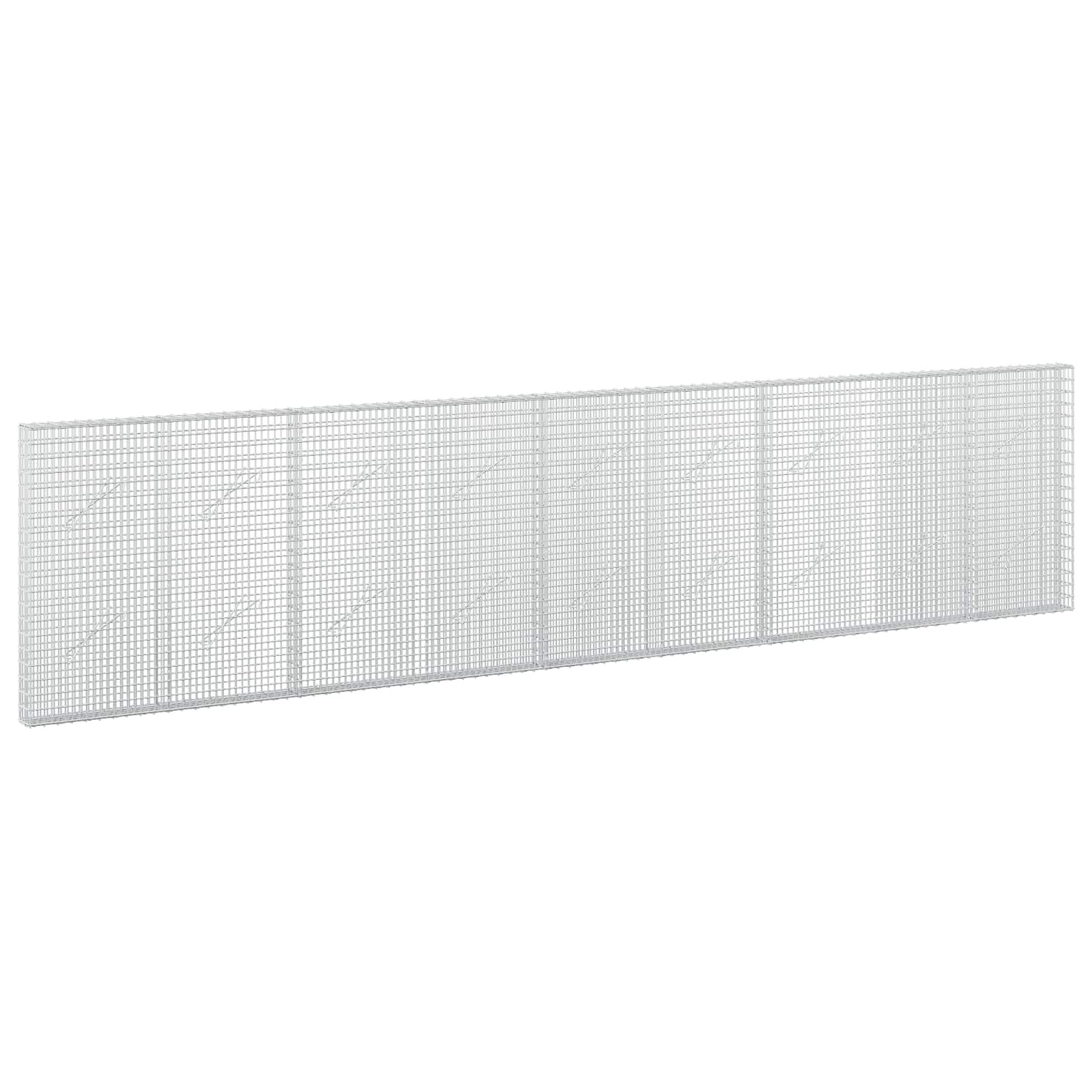 vidaXL Gabion cu Fir de 3,5 mm și Plasă de 5x2,5 cm 450x10x100 cm