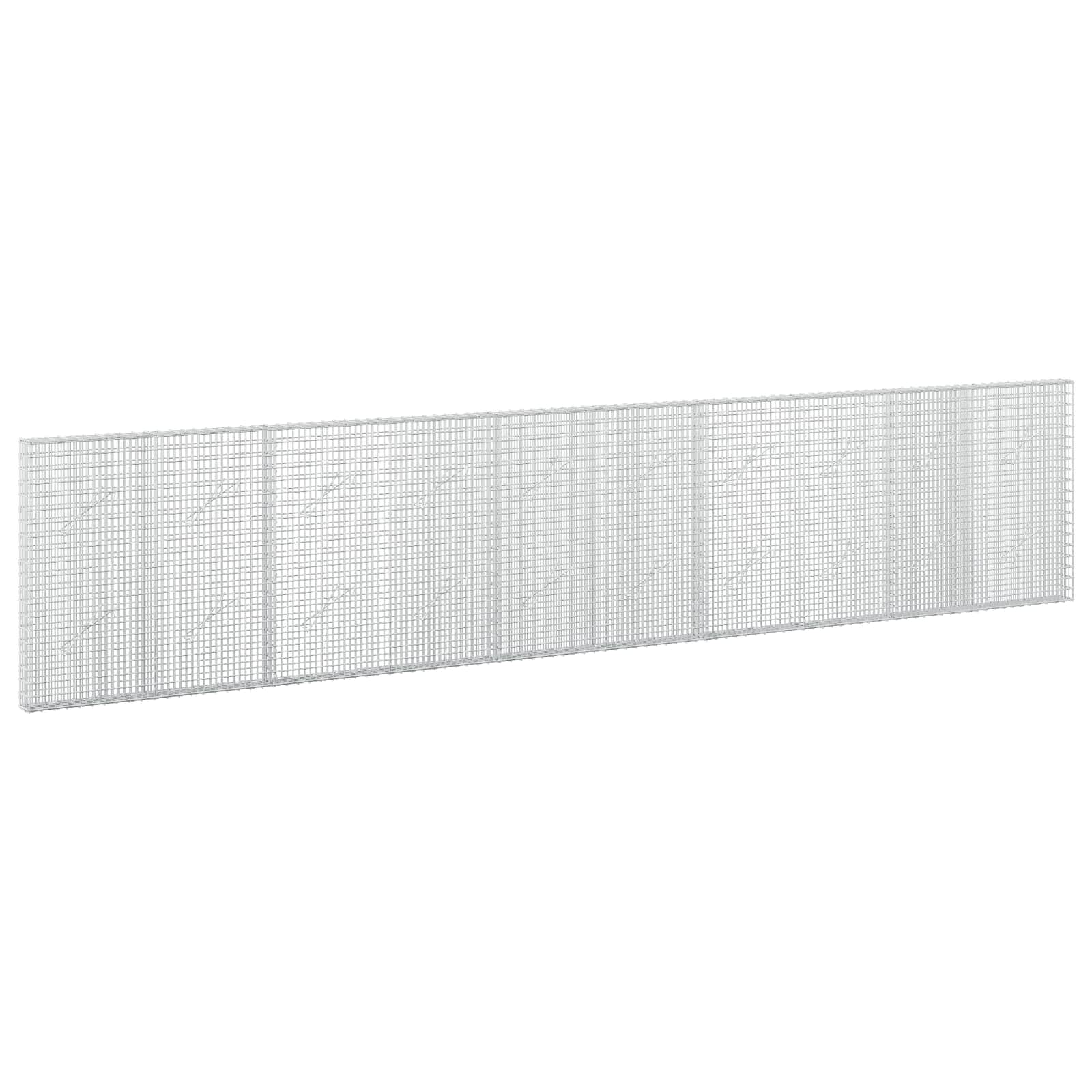 vidaXL Gabion cu Fir de 3,5 mm și Plasă de 5x2,5 cm 500x10x100 cm