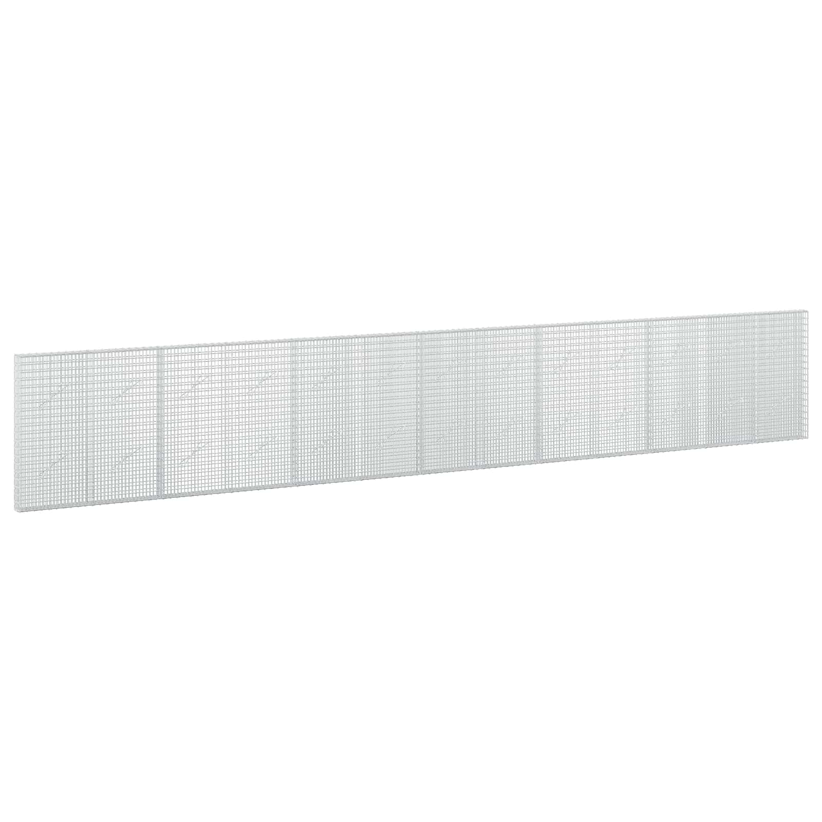 vidaXL Gabion cu Fir de 3,5 mm și Plasă de 5x2,5 cm 650x10x100 cm