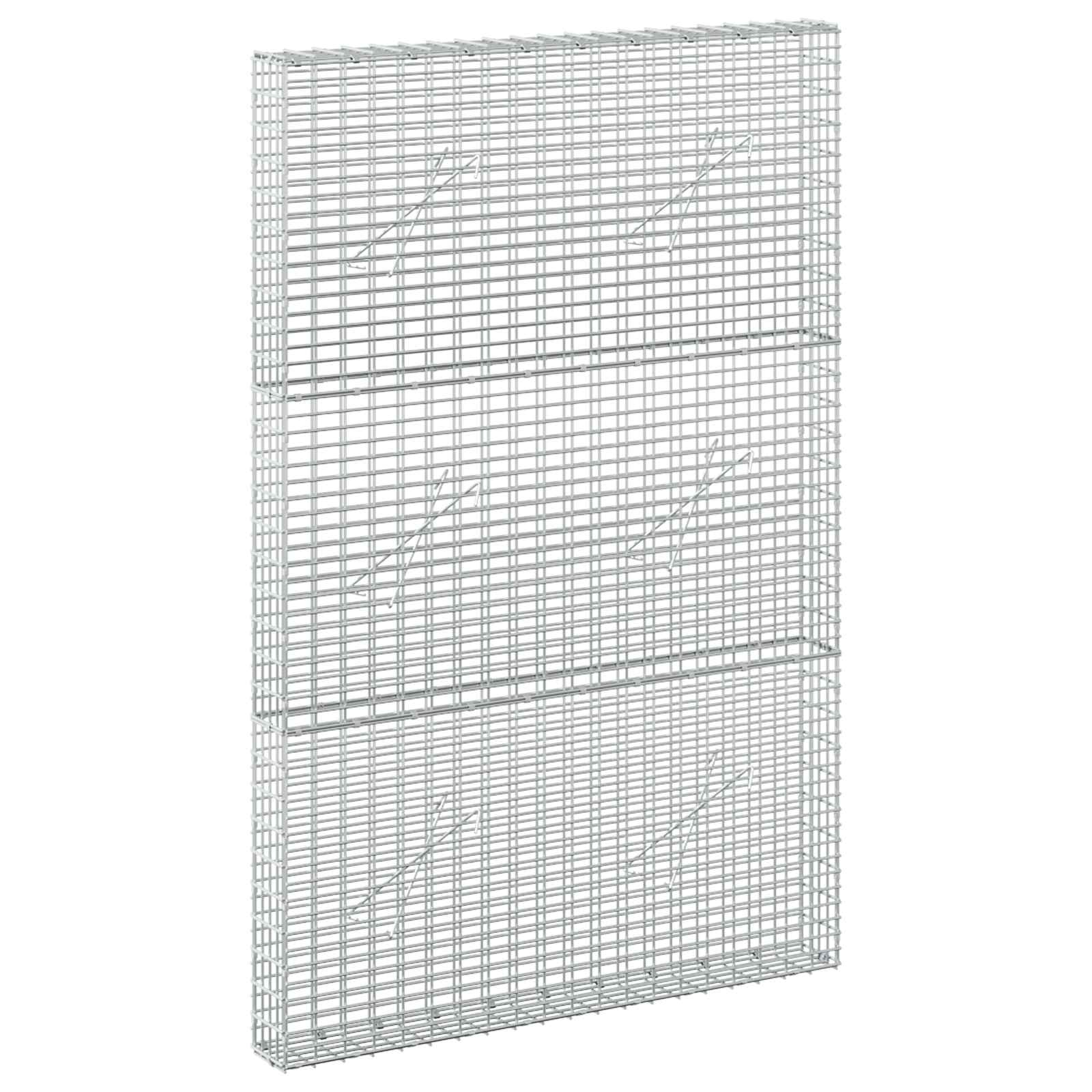 vidaXL Gabion cu Fir de 3,5 mm și Plasă de 5x2,5 cm 100x10x150 cm