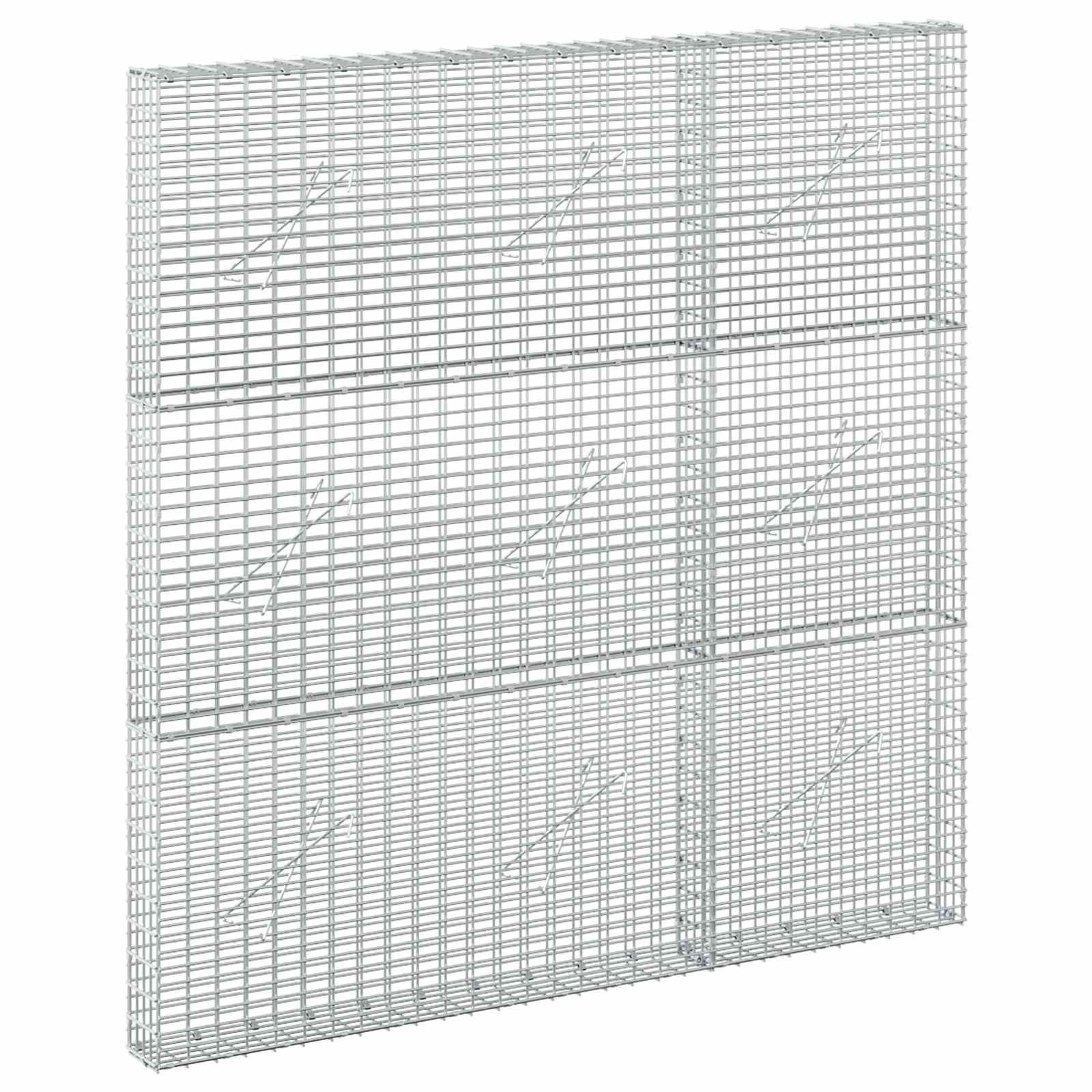 vidaXL Gabion cu Fir de 3,5 mm și Plasă de 5x2,5 cm 150x10x150 cm