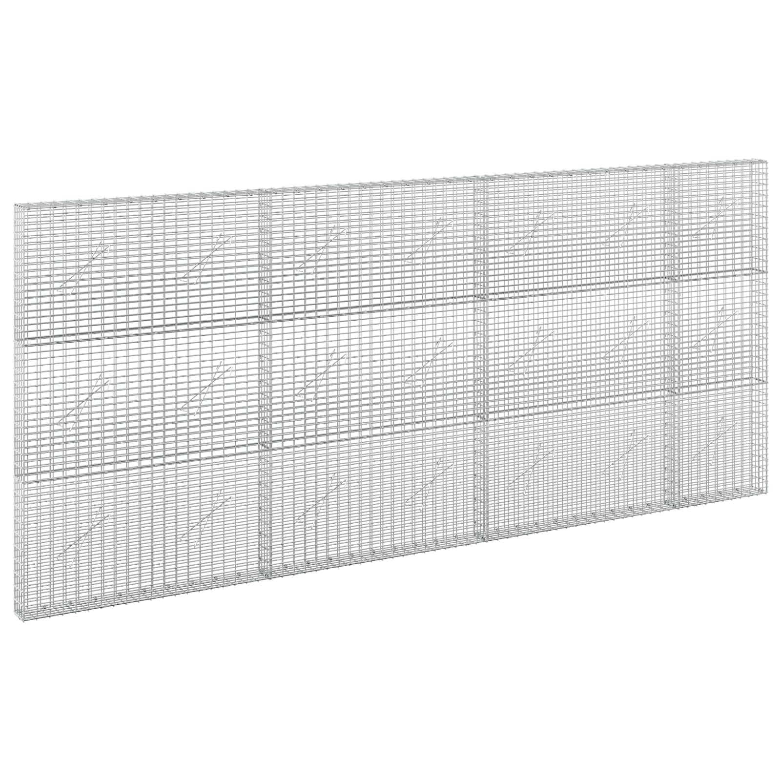 vidaXL Gabion cu Fir de 3,5 mm și Plasă de 5x2,5 cm 350x10x150 cm