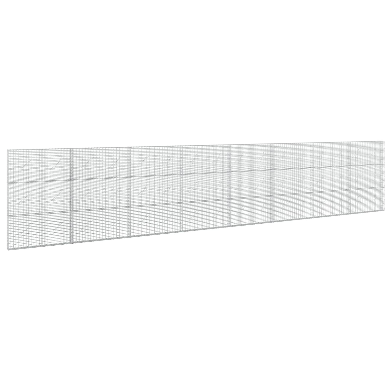 vidaXL Gabion cu Fir de 3,5 mm și Plasă de 5x2,5 cm 800x10x150 cm