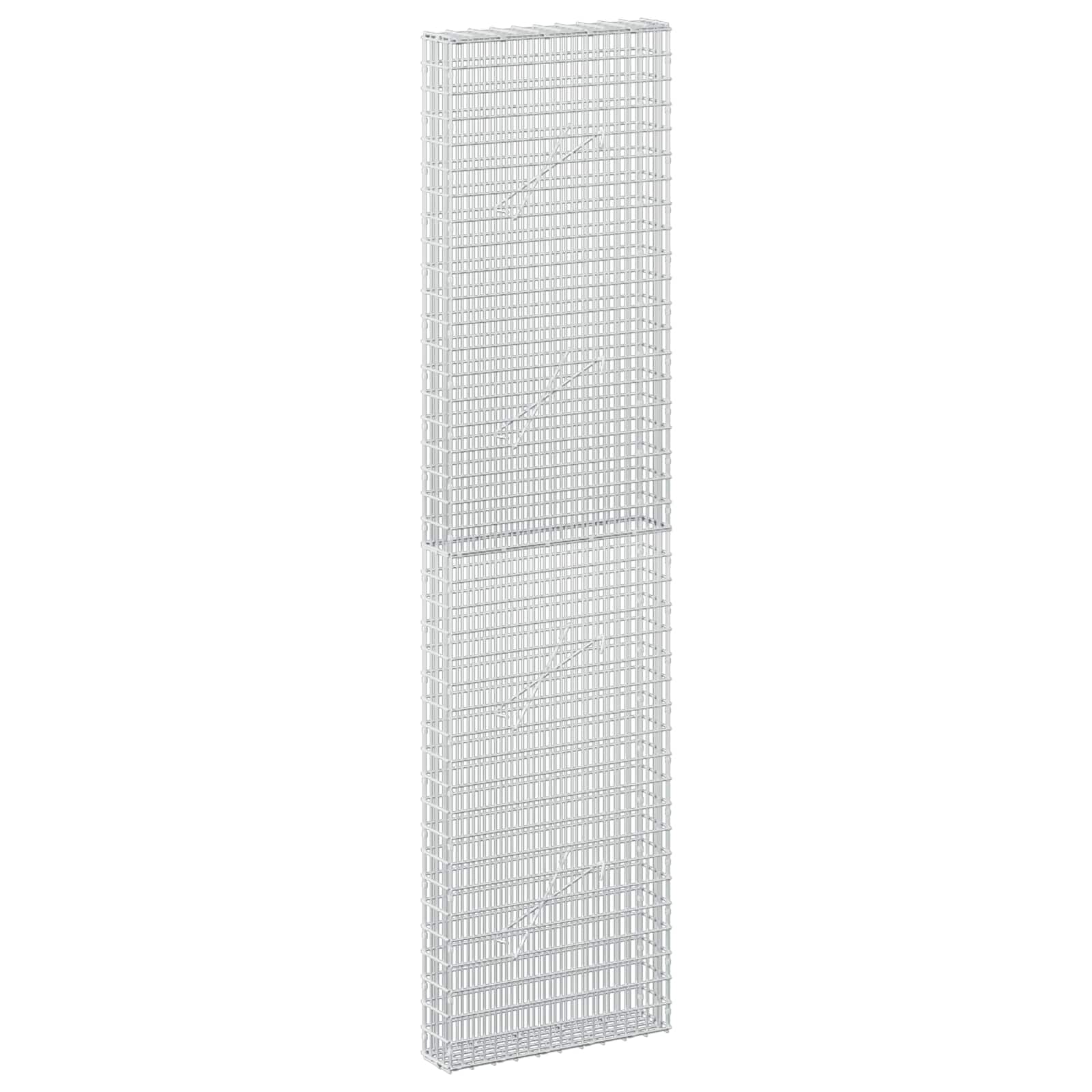 vidaXL Gabion cu Fir de 3,5 mm și Plasă de 5x2,5 cm 50x10x200 cm