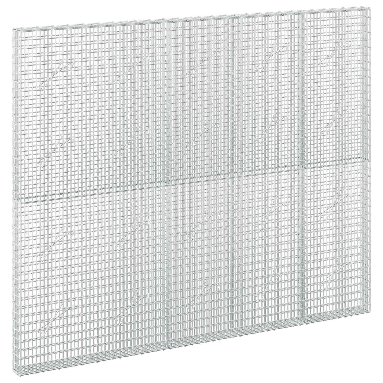 vidaXL Gabion cu Fir de 3,5 mm și Plasă de 5x2,5 cm 250x10x200 cm