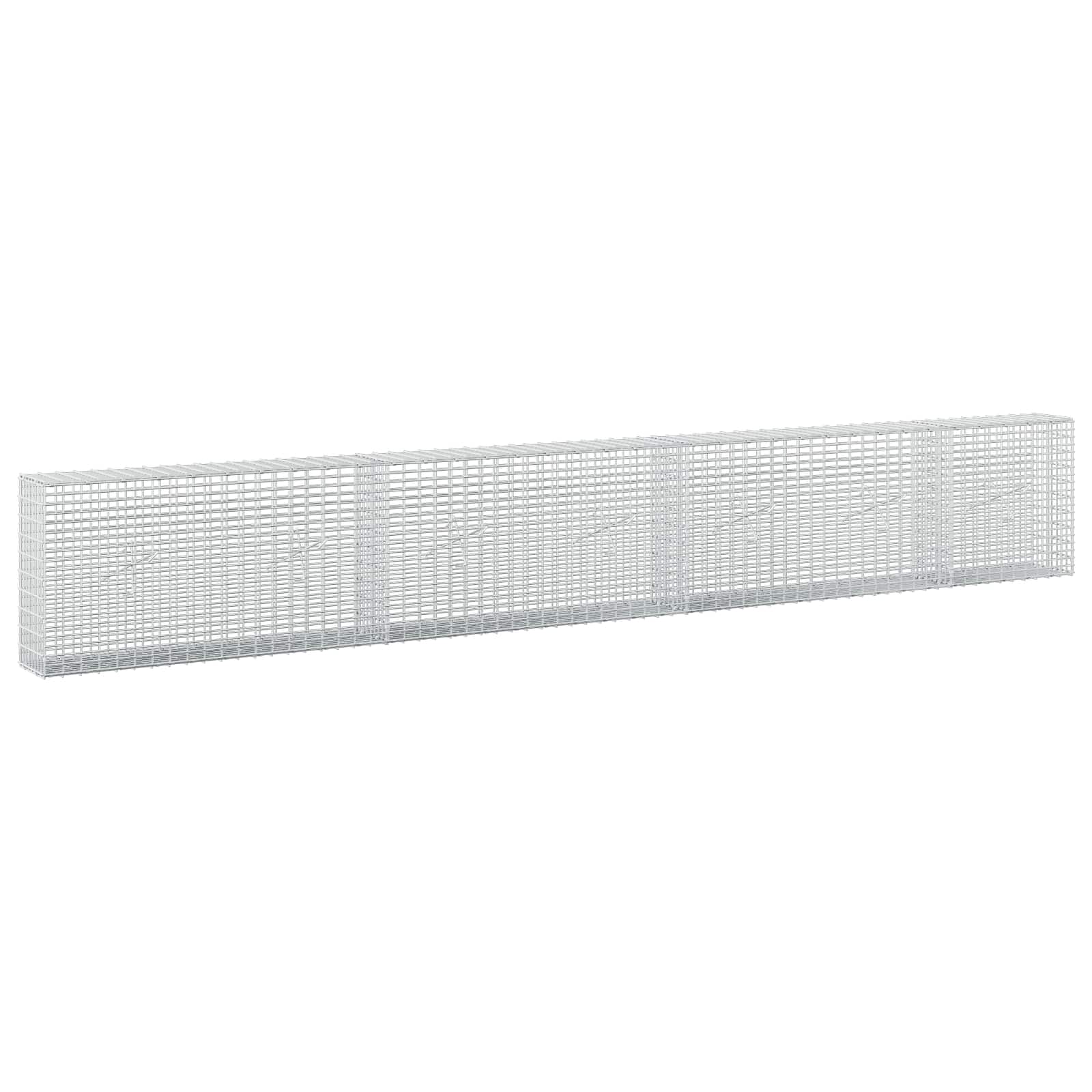 vidaXL Gabion cu Fir de 3,5 mm și Plasă de 5x2,5 cm 350x20x50 cm