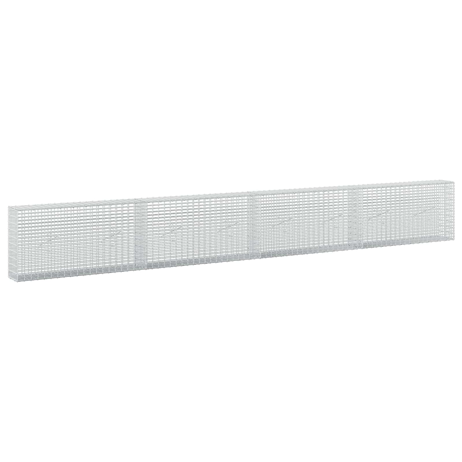 vidaXL Gabion cu Fir de 3,5 mm și Plasă de 5x2,5 cm 400x20x50 cm