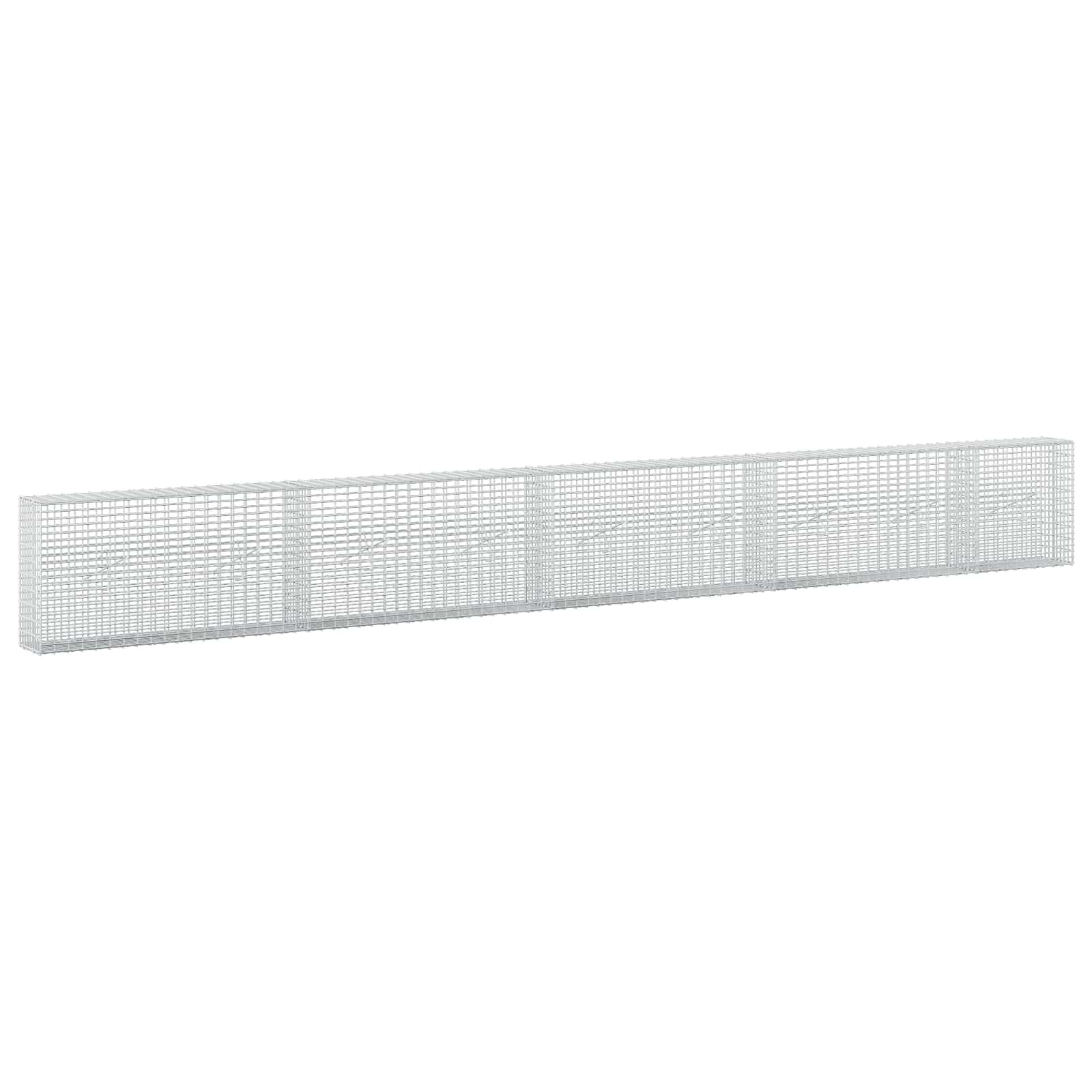 vidaXL Gabion cu Fir de 3,5 mm și Plasă de 5x2,5 cm 450x20x50 cm