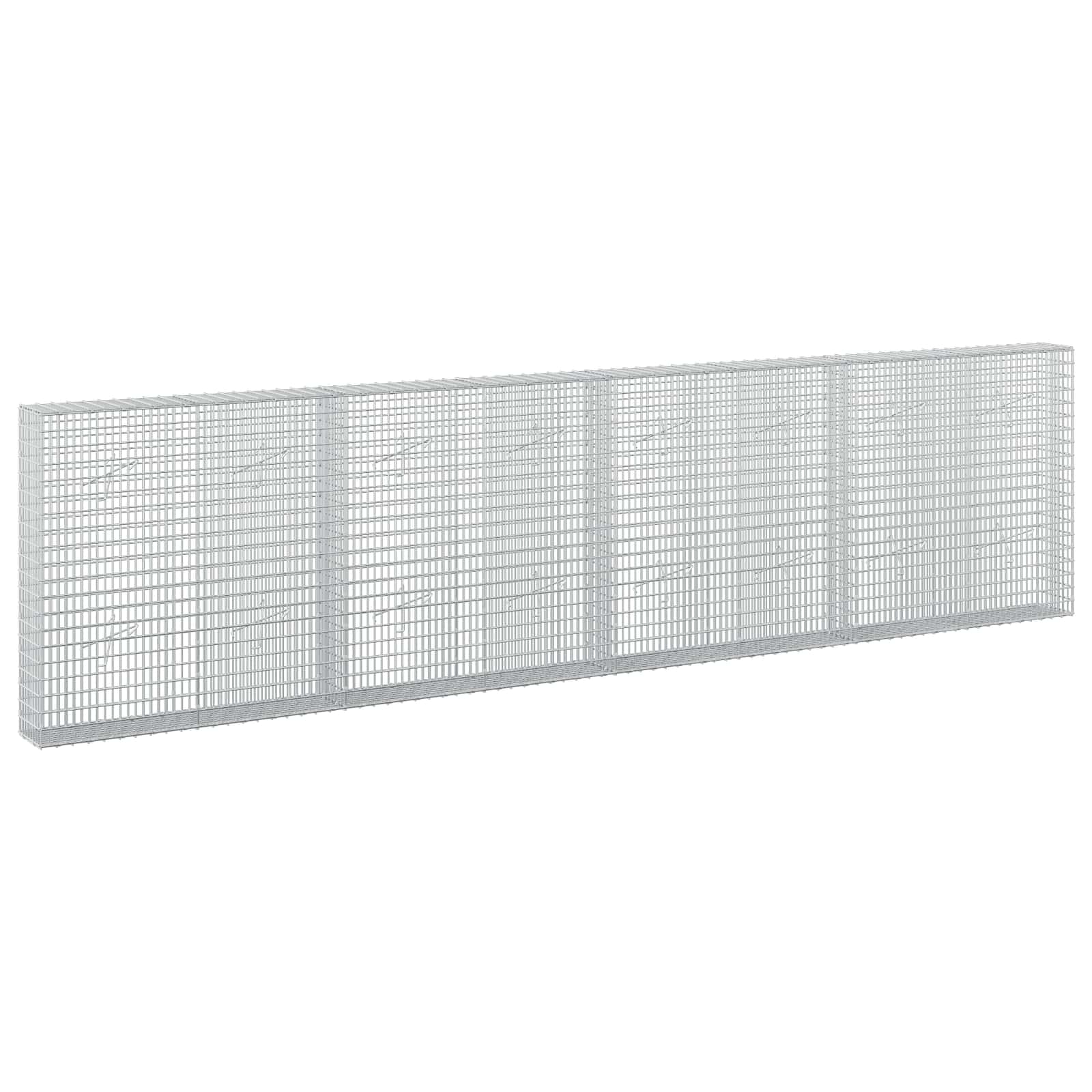 vidaXL Gabion cu Fir de 3,5 mm și Plasă de 5x2,5 cm 400x20x100 cm