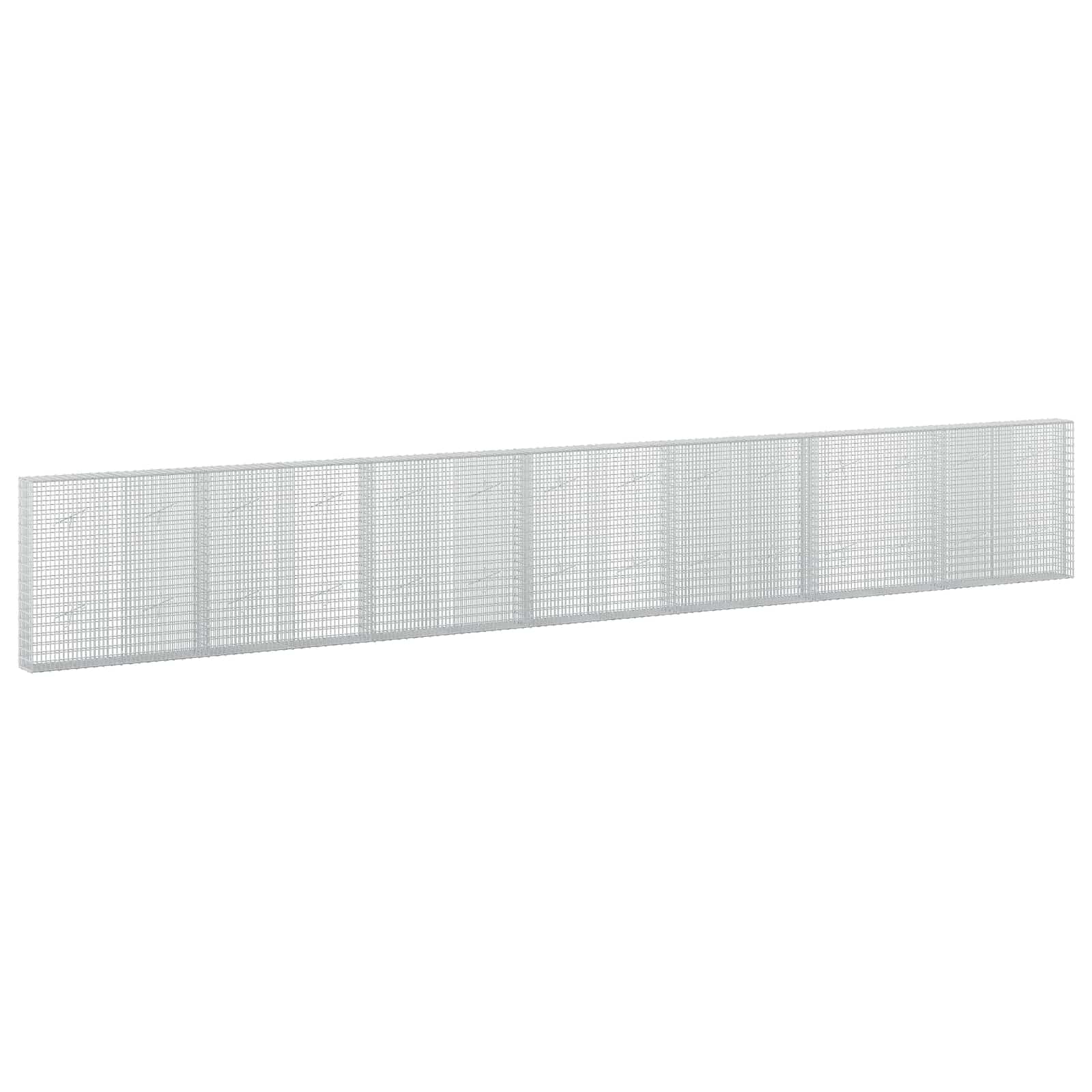 vidaXL Gabion cu Fir de 3,5 mm și Plasă de 5x2,5 cm 700x20x100 cm