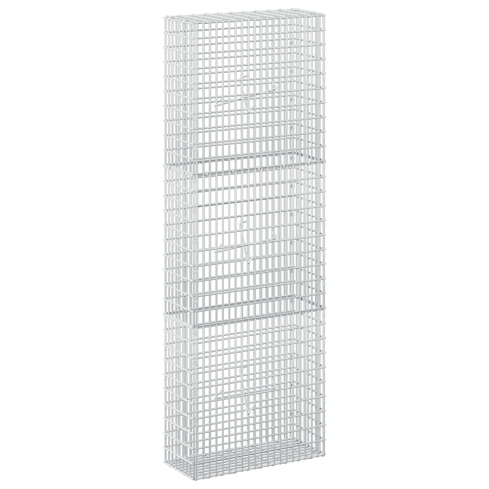 vidaXL Gabion cu Fir de 3,5 mm și Plasă de 5x2,5 cm 50x20x150 cm