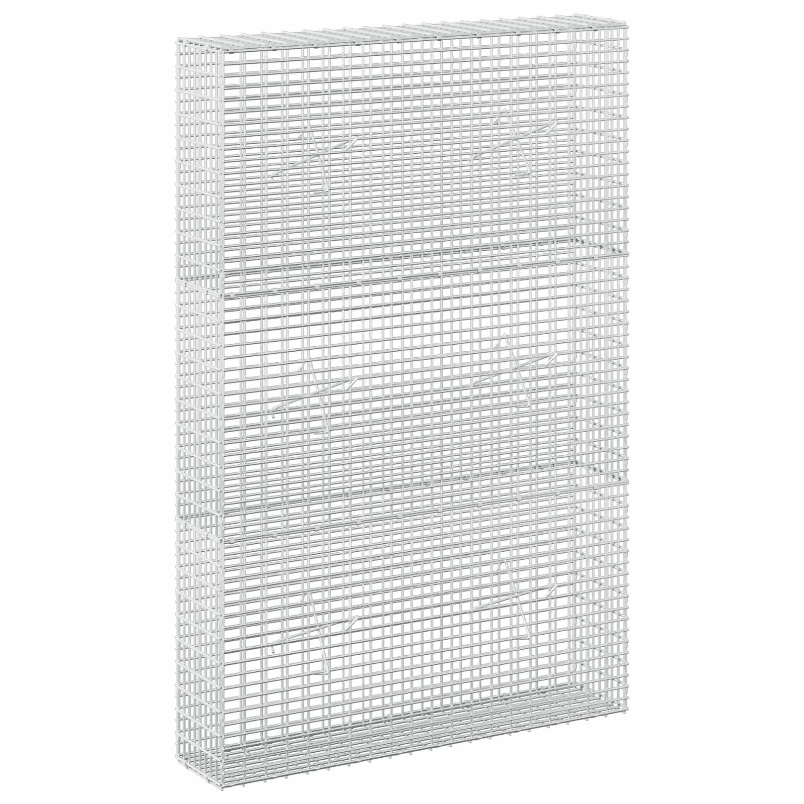 vidaXL Gabion cu Fir de 3,5 mm și Plasă de 5x2,5 cm 100x20x150 cm