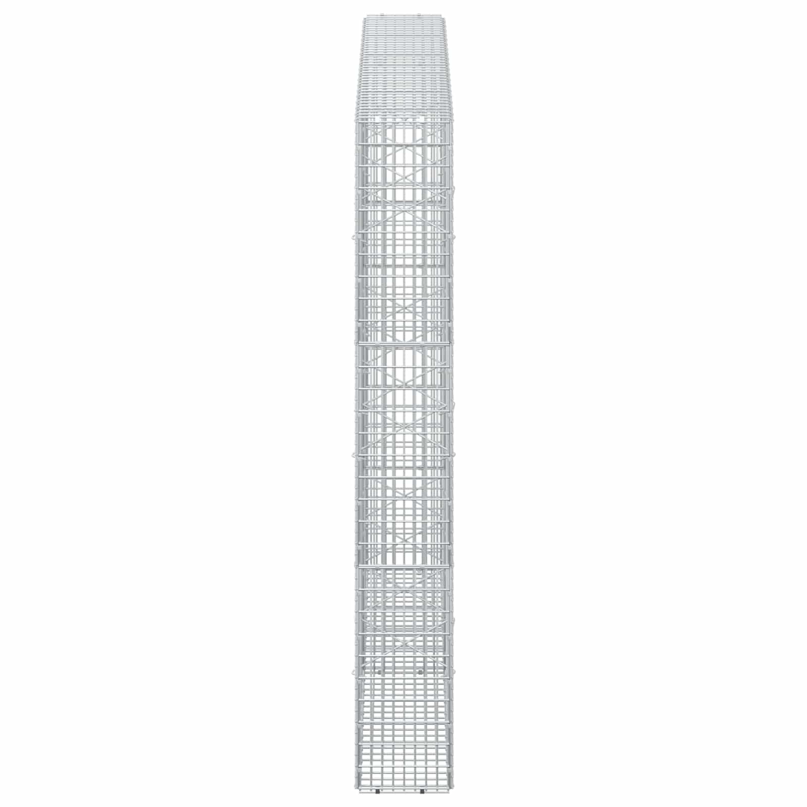 Gabion z žico 3,5 mm in mrežo 5x2,5 cm 200x20x150 cm