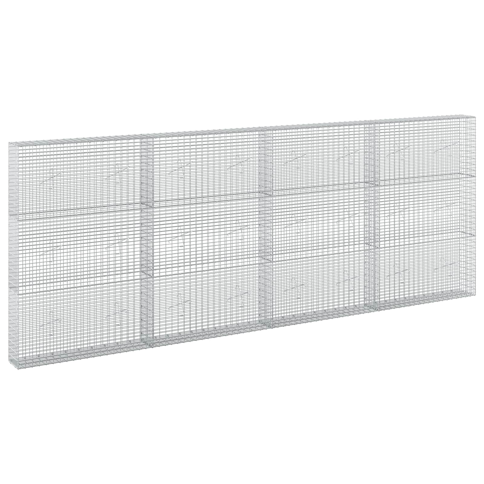 vidaXL Gabion cu Fir de 3,5 mm și Plasă de 5x2,5 cm 400x20x150 cm