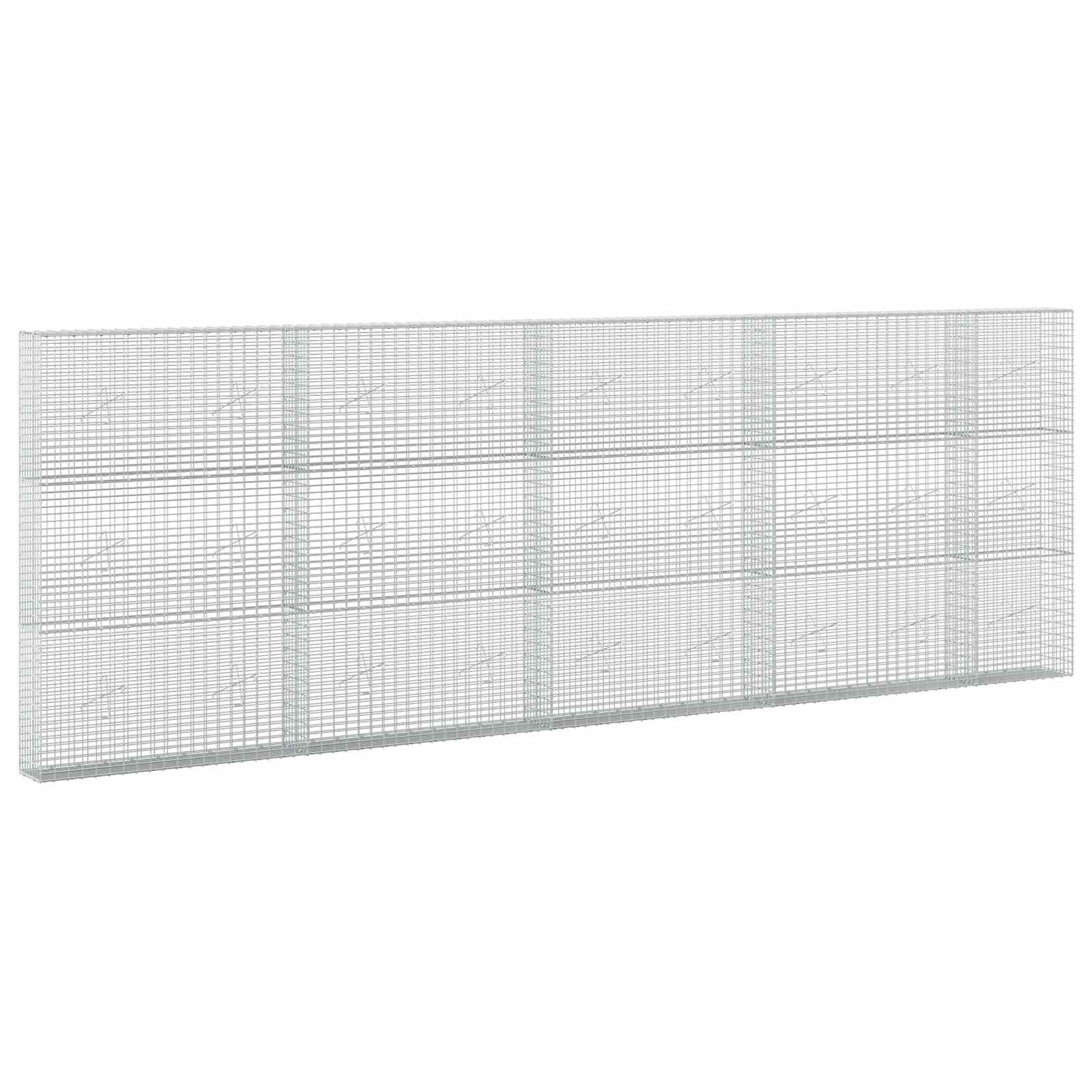 vidaXL Gabion cu Fir de 3,5 mm și Plasă de 5x2,5 cm 450x20x150 cm