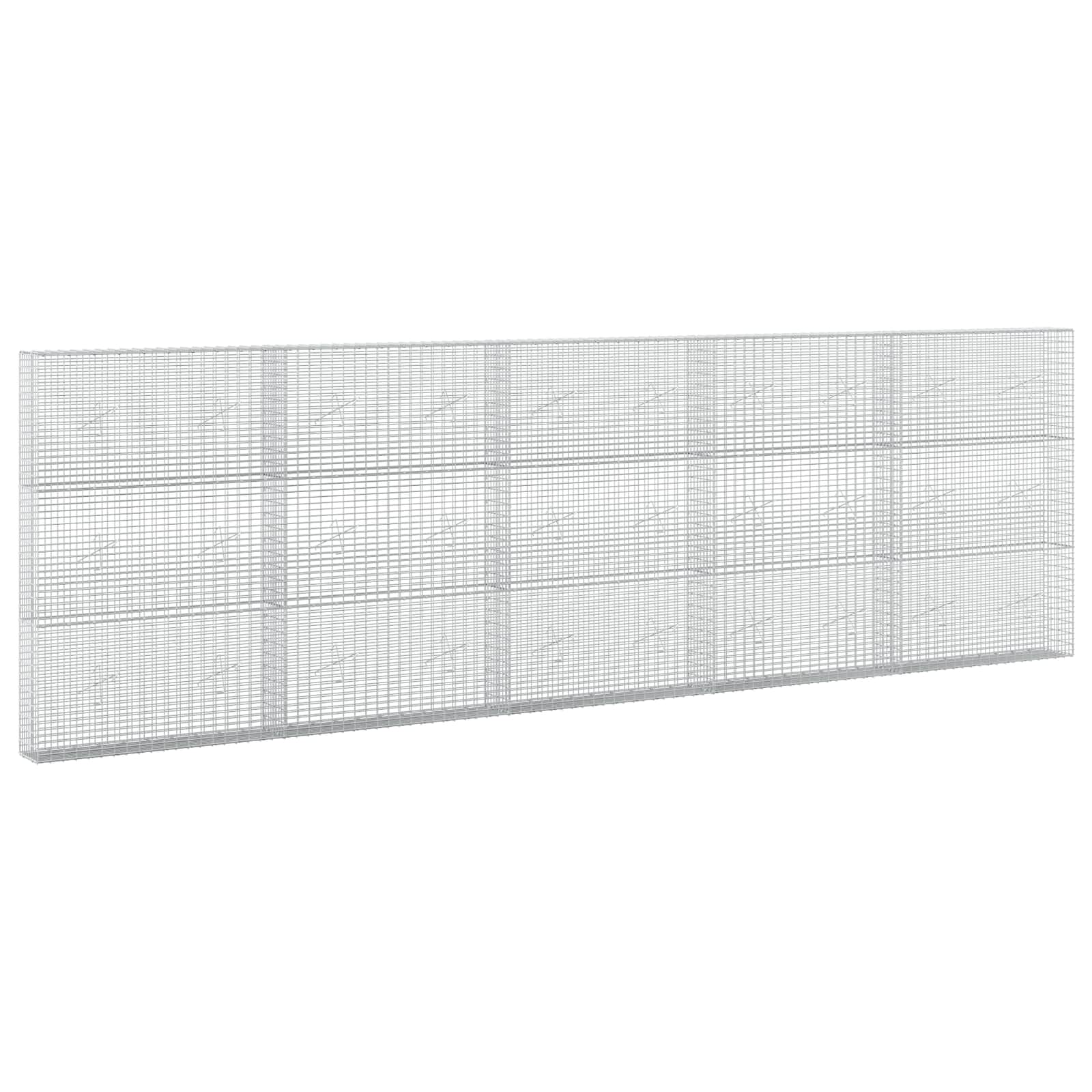 vidaXL Gabion cu Fir de 3,5 mm și Plasă de 5x2,5 cm 500x20x150 cm