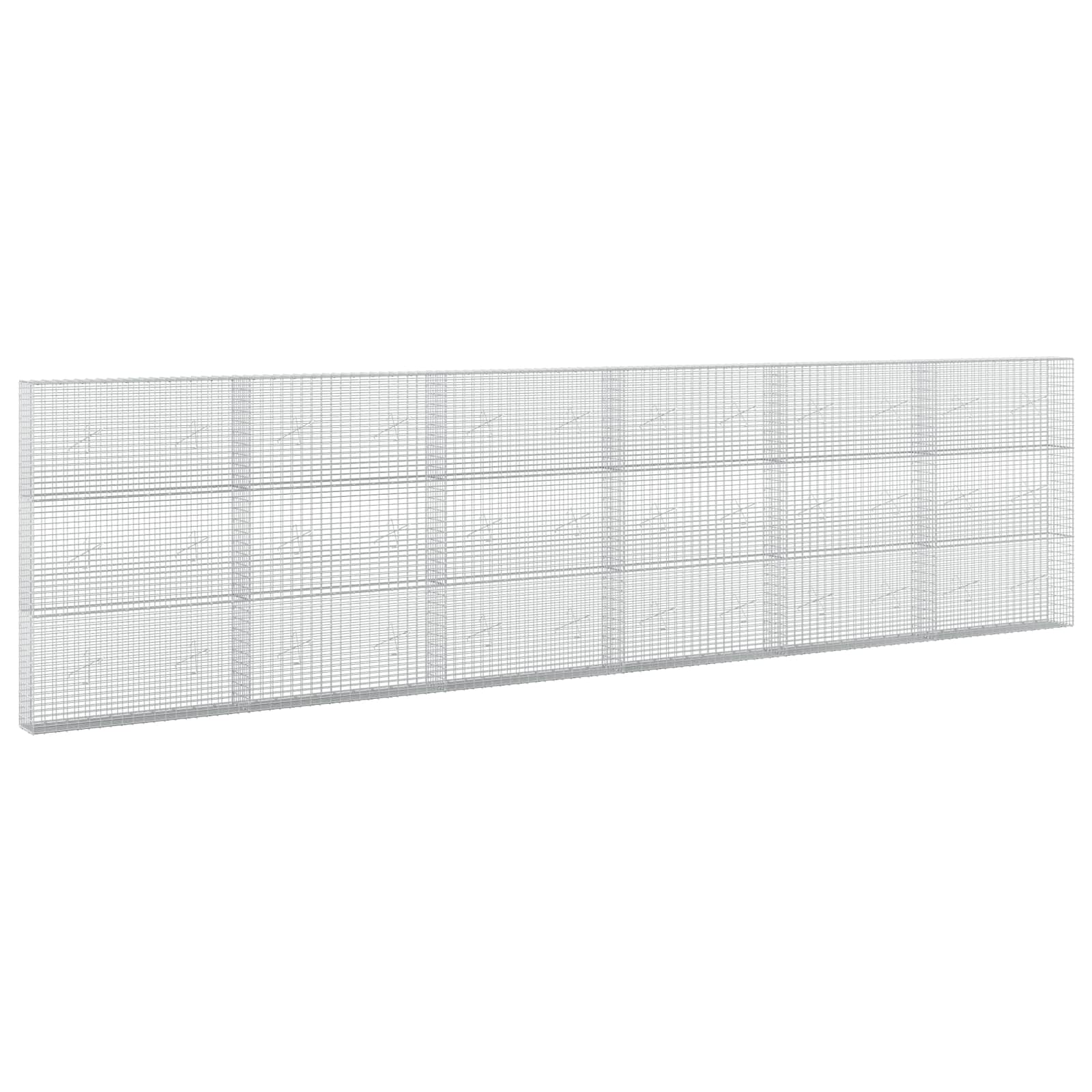 vidaXL Gabion cu Fir de 3,5 mm și Plasă de 5x2,5 cm 600x20x150 cm