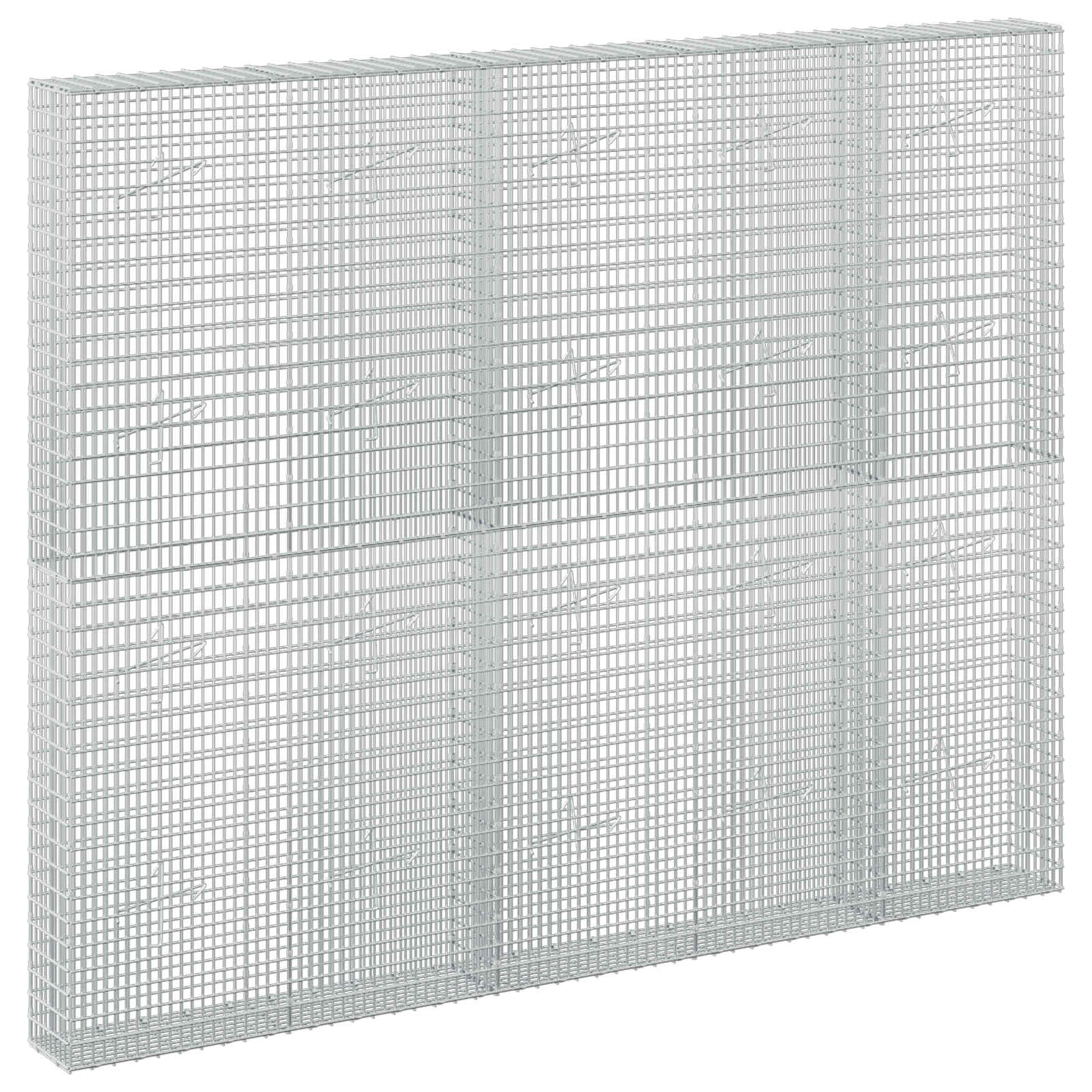 vidaXL Gabion cu Fir de 3,5 mm și Plasă de 5x2,5 cm 250x20x200 cm