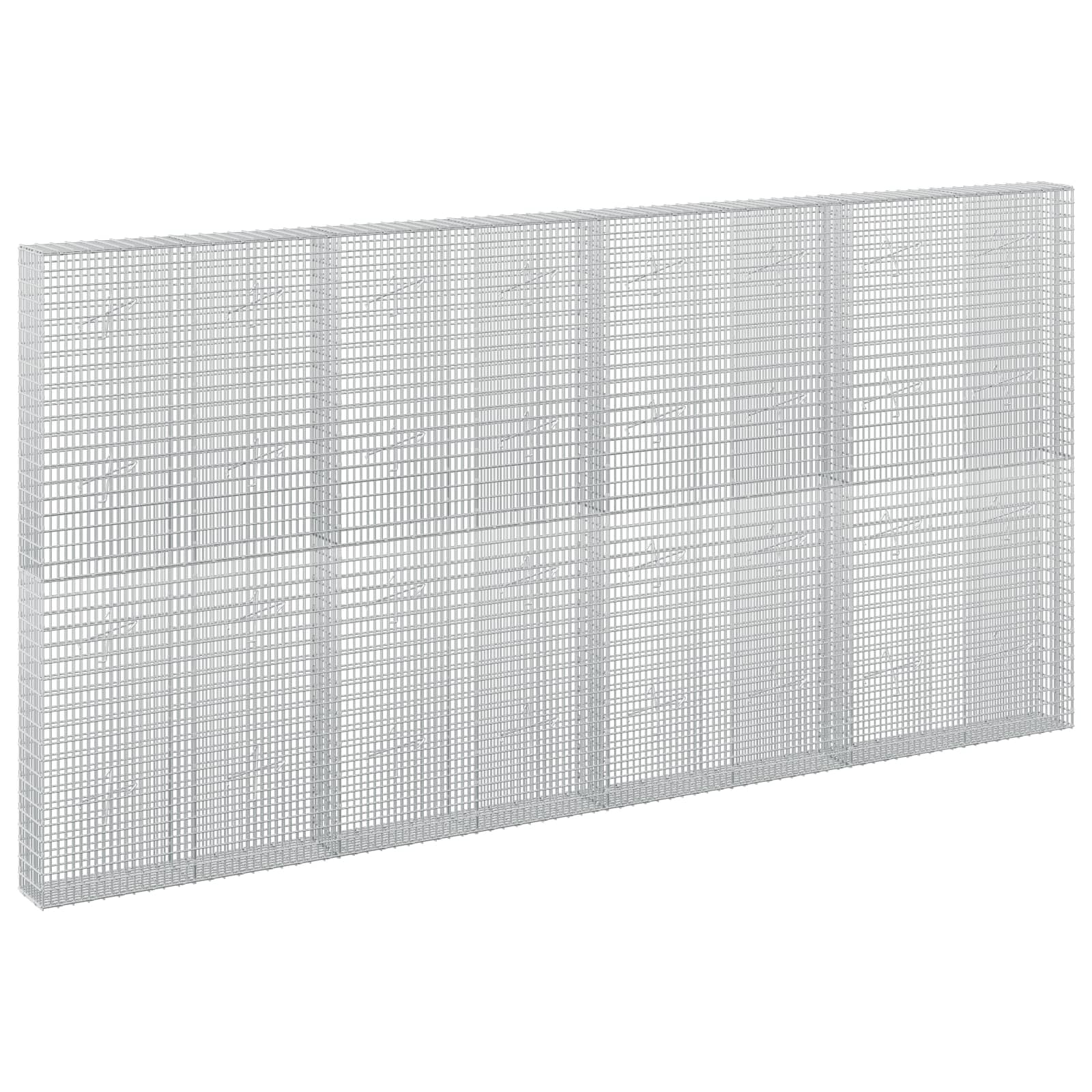 vidaXL Gabion cu Fir de 3,5 mm și Plasă de 5x2,5 cm 400x20x200 cm