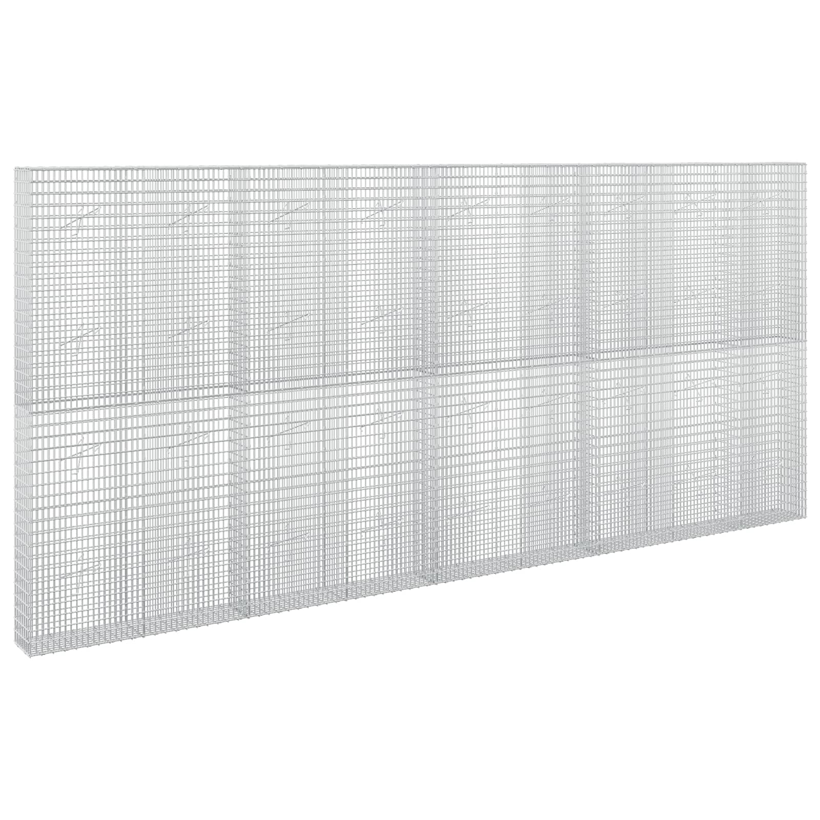 vidaXL Gabion cu Fir de 3,5 mm și Plasă de 5x2,5 cm 450x20x200 cm