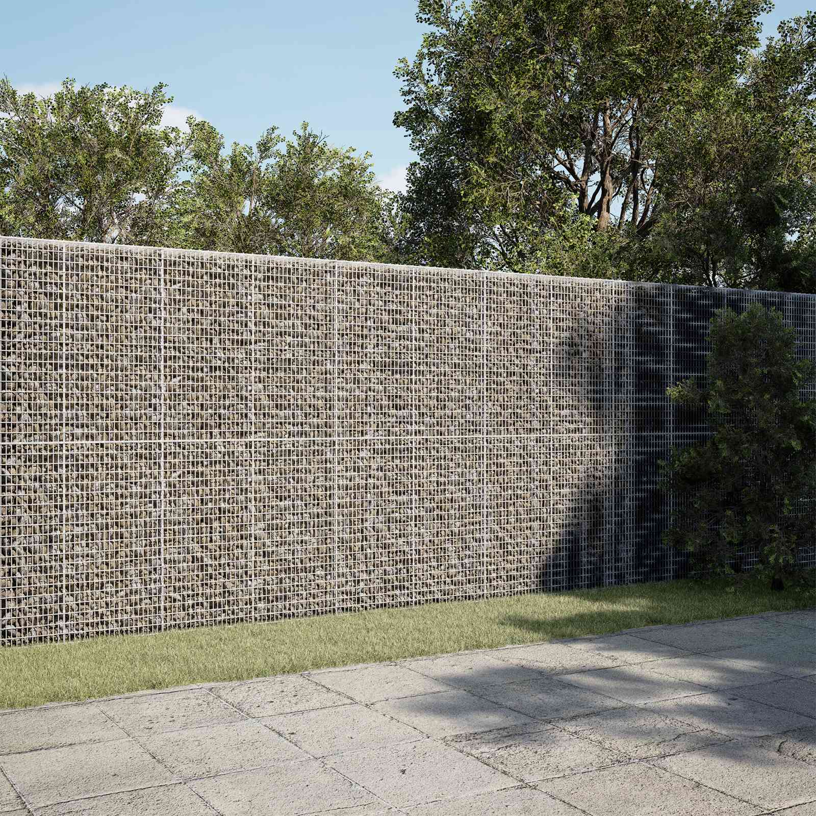 vidaXL Gabion med 3,5 mm wire og 5x2,5 cm nett 1000x20x200 cm