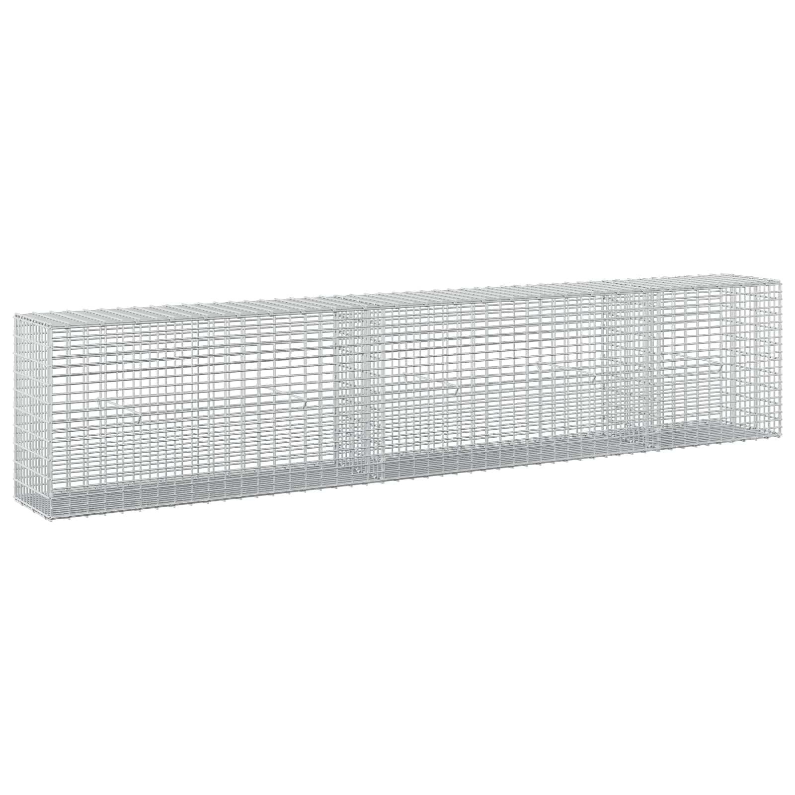 vidaXL Gabion cu Fir de 3,5 mm și Plasă de 5x2,5 cm 250x30x50 cm