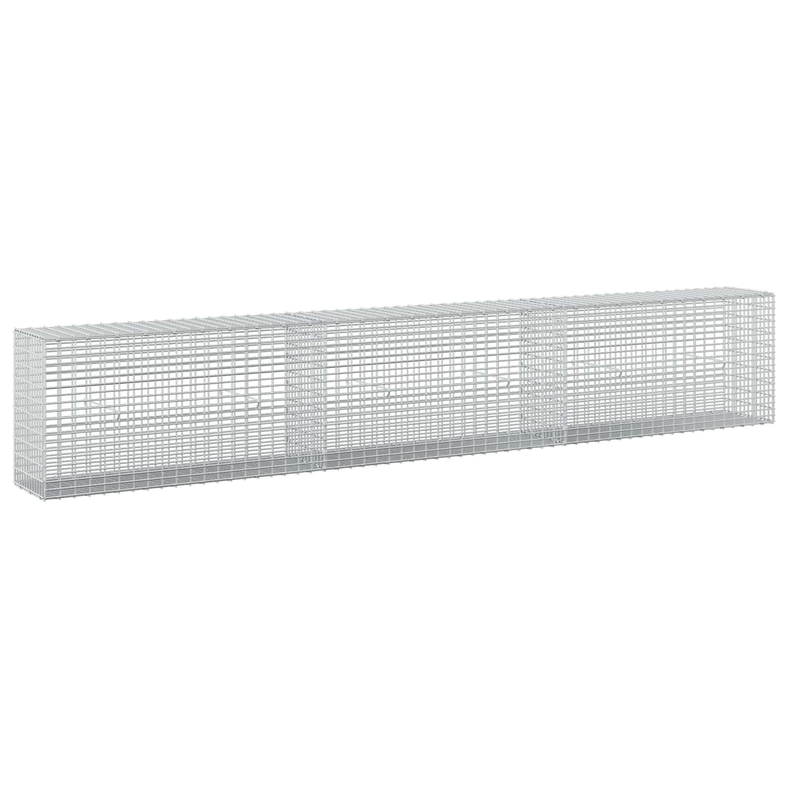vidaXL Gabion cu Fir de 3,5 mm și Plasă de 5x2,5 cm 300x30x50 cm