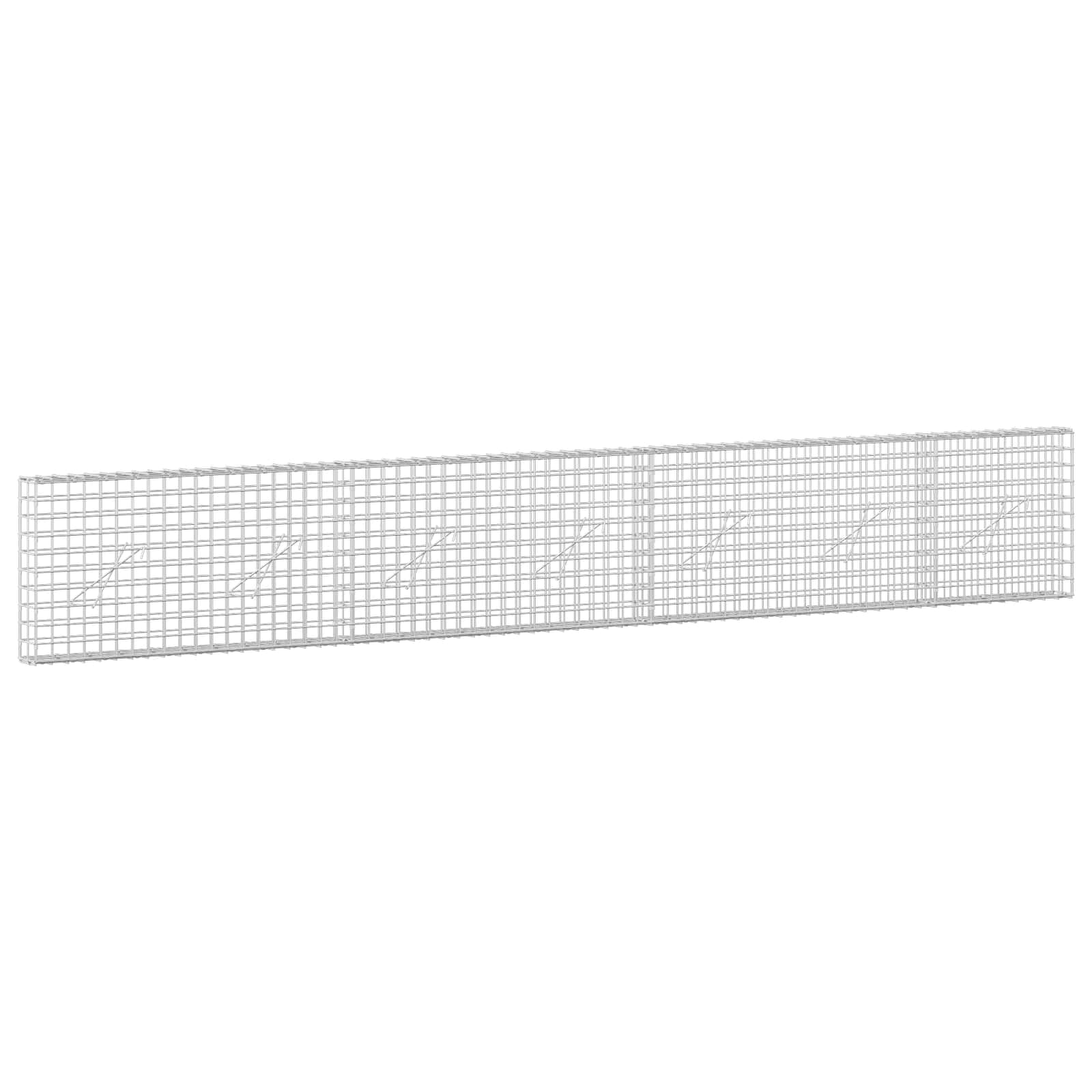 vidaXL Gabion s drátem 3,5 mm a síťkou 5x5 cm 350x10x50 cm