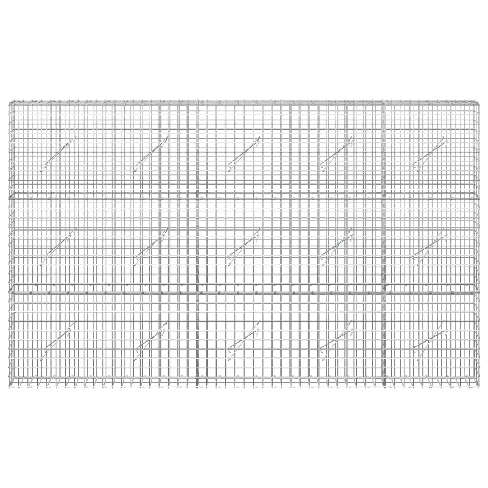 Gabion z žico 3,5 mm in mrežo 5x5 cm 250x10x150 cm
