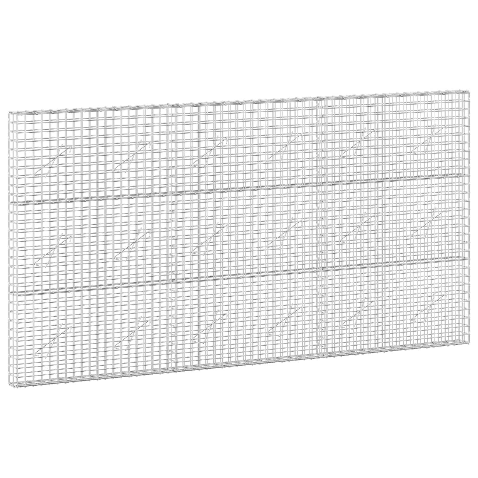 vidaXL Gabion s drátem 3,5 mm a síťkou 5x5 cm 300x10x150 cm