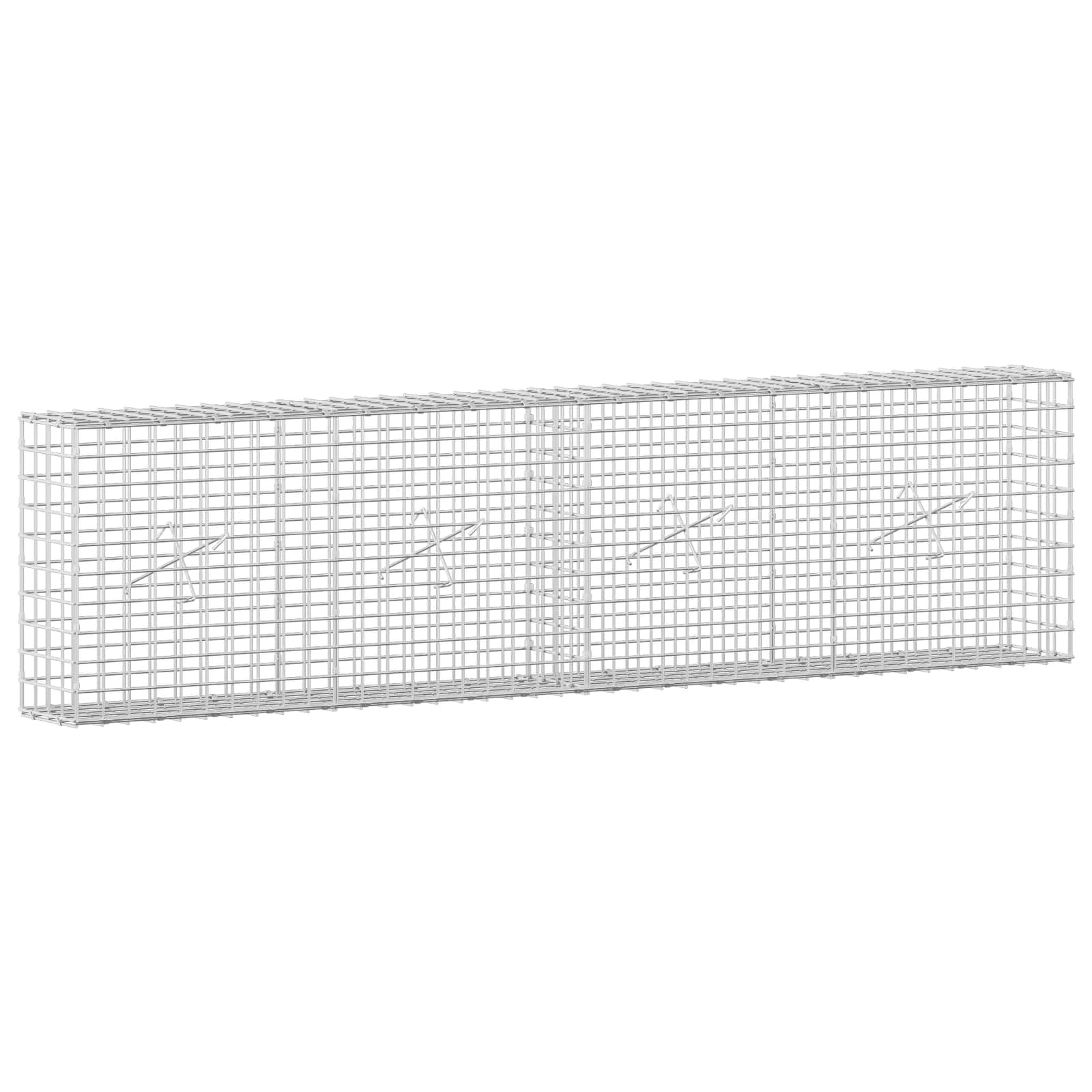 vidaXL Gabion s drátem 3,5 mm a síťkou 5x5 cm 200x20x50 cm