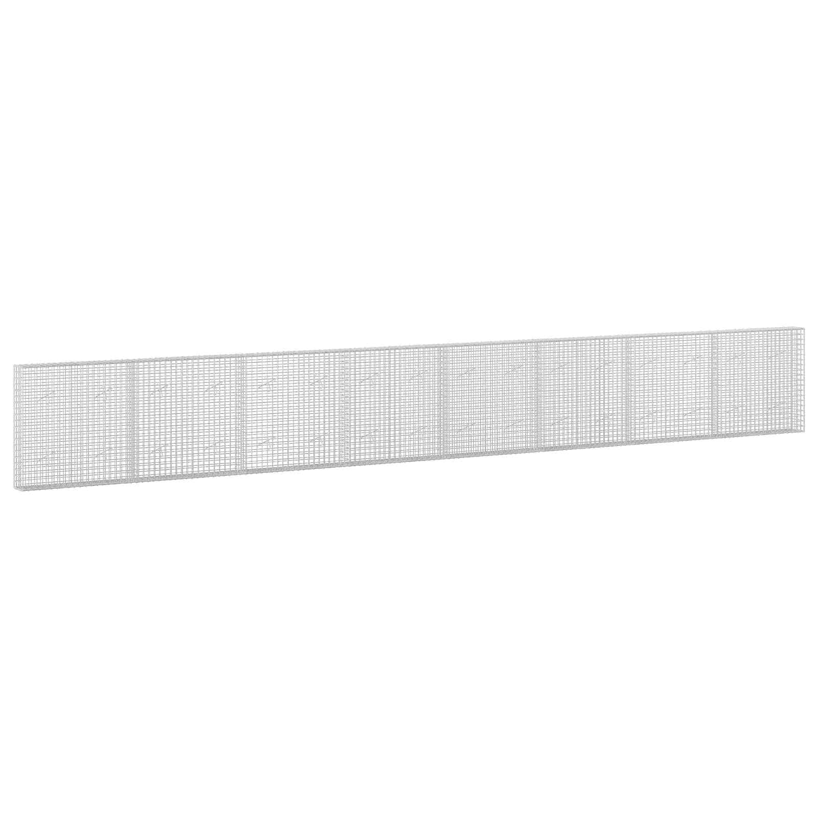 vidaXL Gabion s drátem 3,5 mm a síťkou 5x5 cm 800x20x100 cm