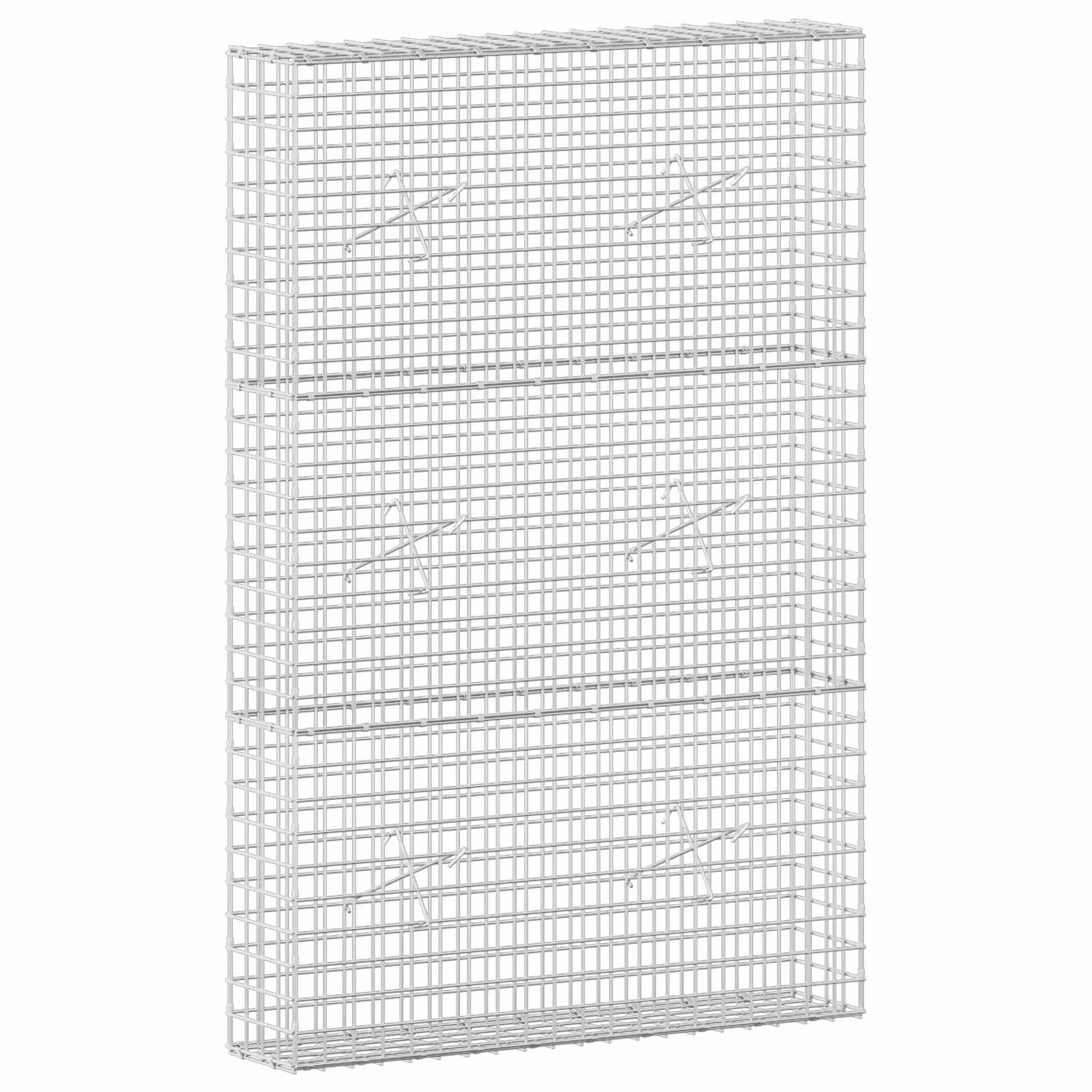 vidaXL Gabion s drátem 3,5 mm a síťkou 5x5 cm 100x20x150 cm
