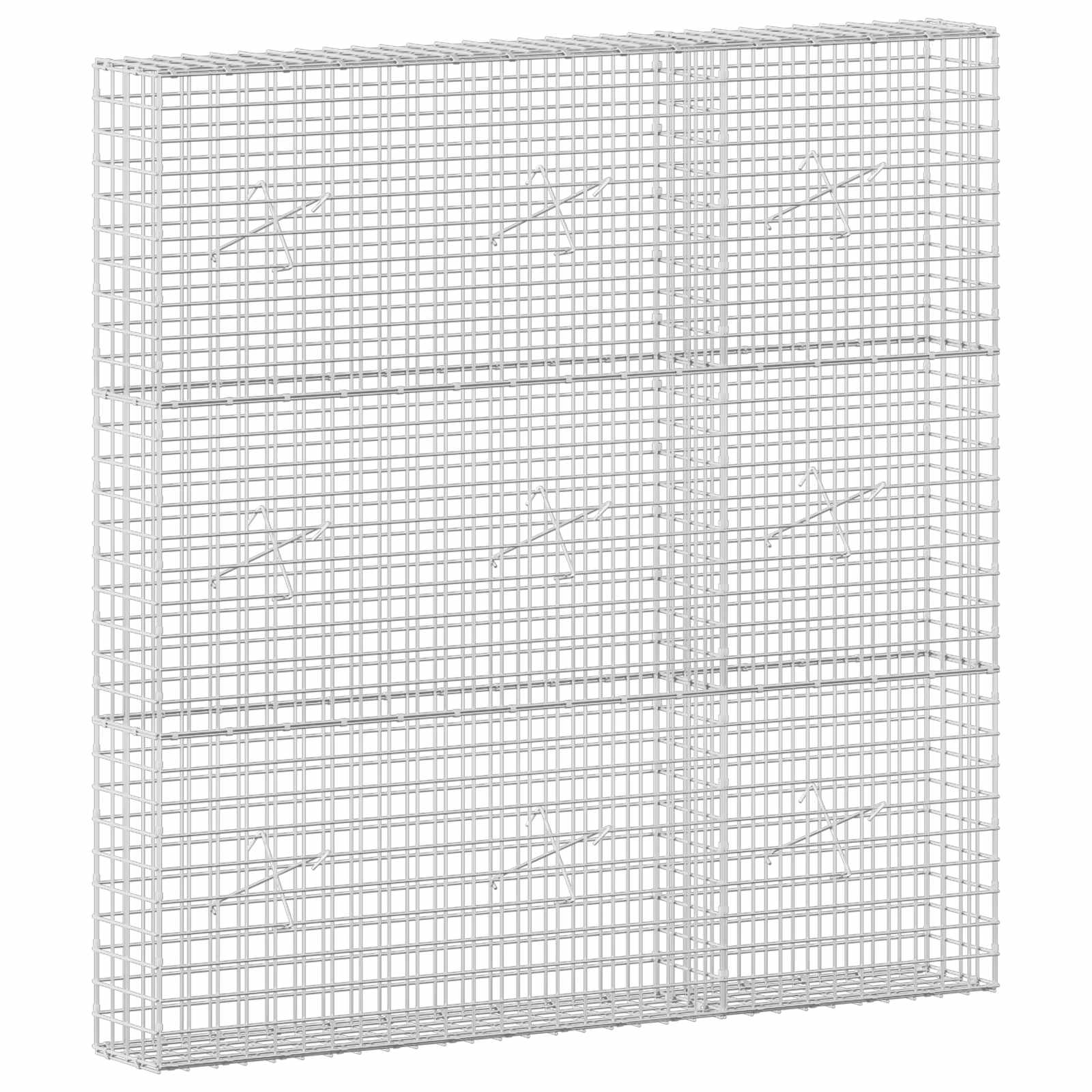 vidaXL Gabion s drátem 3,5 mm a síťkou 5x5 cm 150x20x150 cm