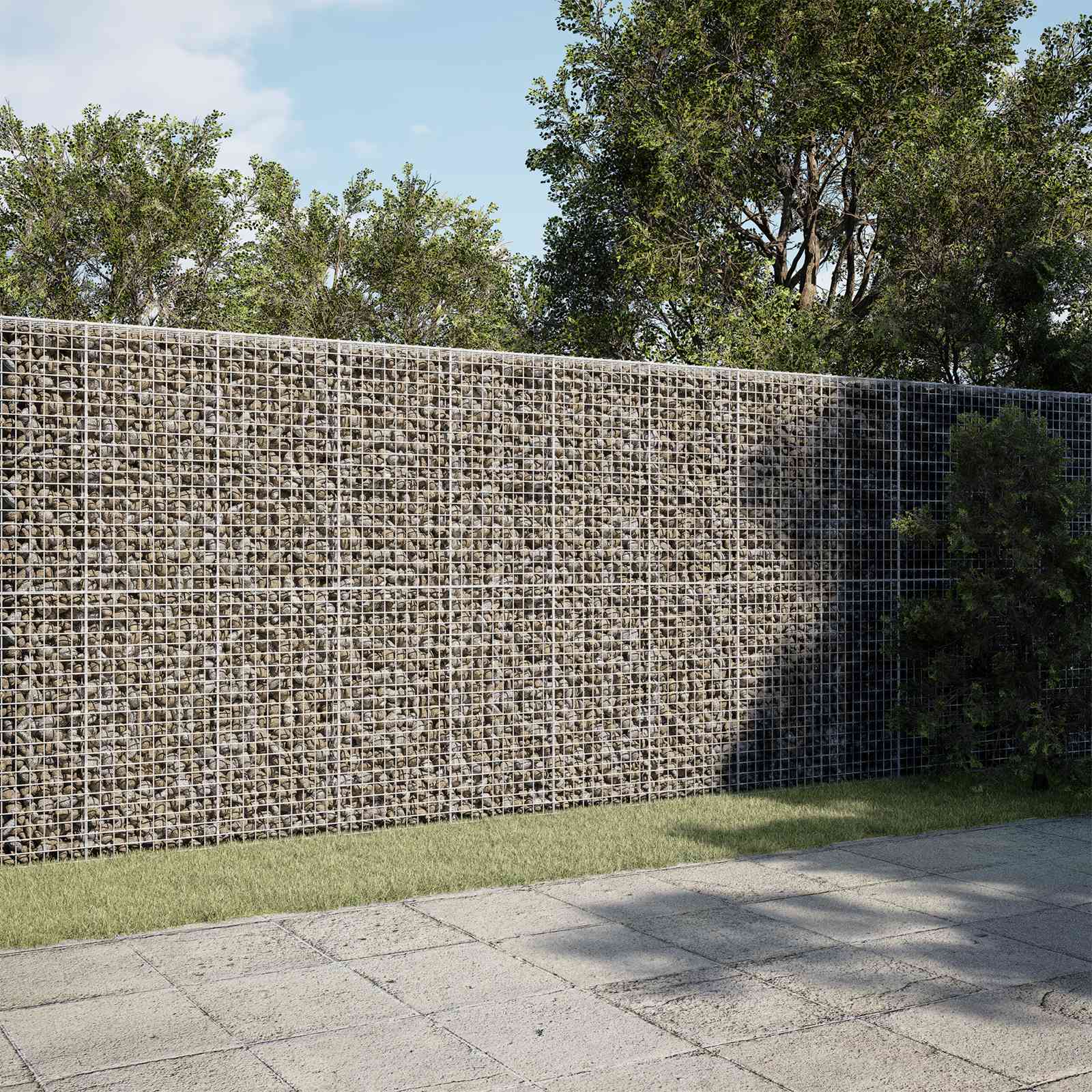 vidaXL Gabion med 3,5 mm Tråd og 5x5 cm Maske 1000x20x200 cm