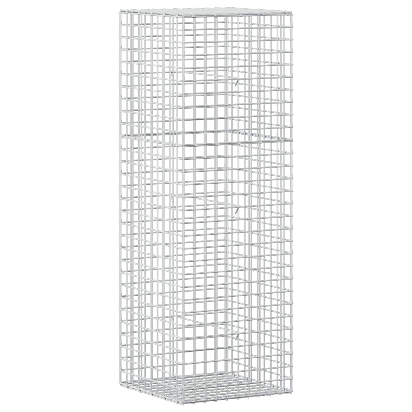 vidaXL Gabion s drátem 3,5 mm a síťkou 5x5 cm 50x50x150 cm