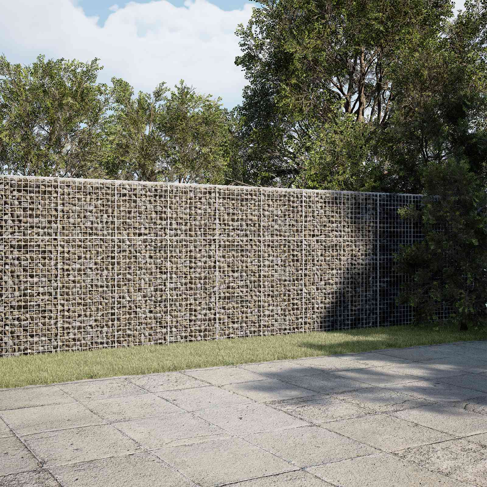 vidaXL Gabion med 3,5 mm Tråd og 5x5 cm Maske 600x50x150 cm